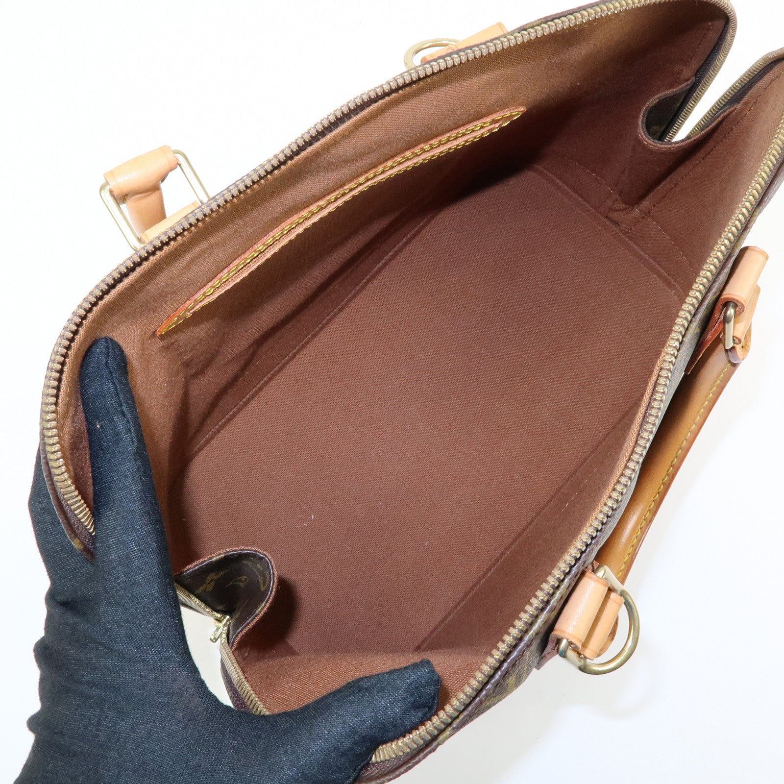 Louis Vuitton Monogram Alma Hand Bag Brown M51130