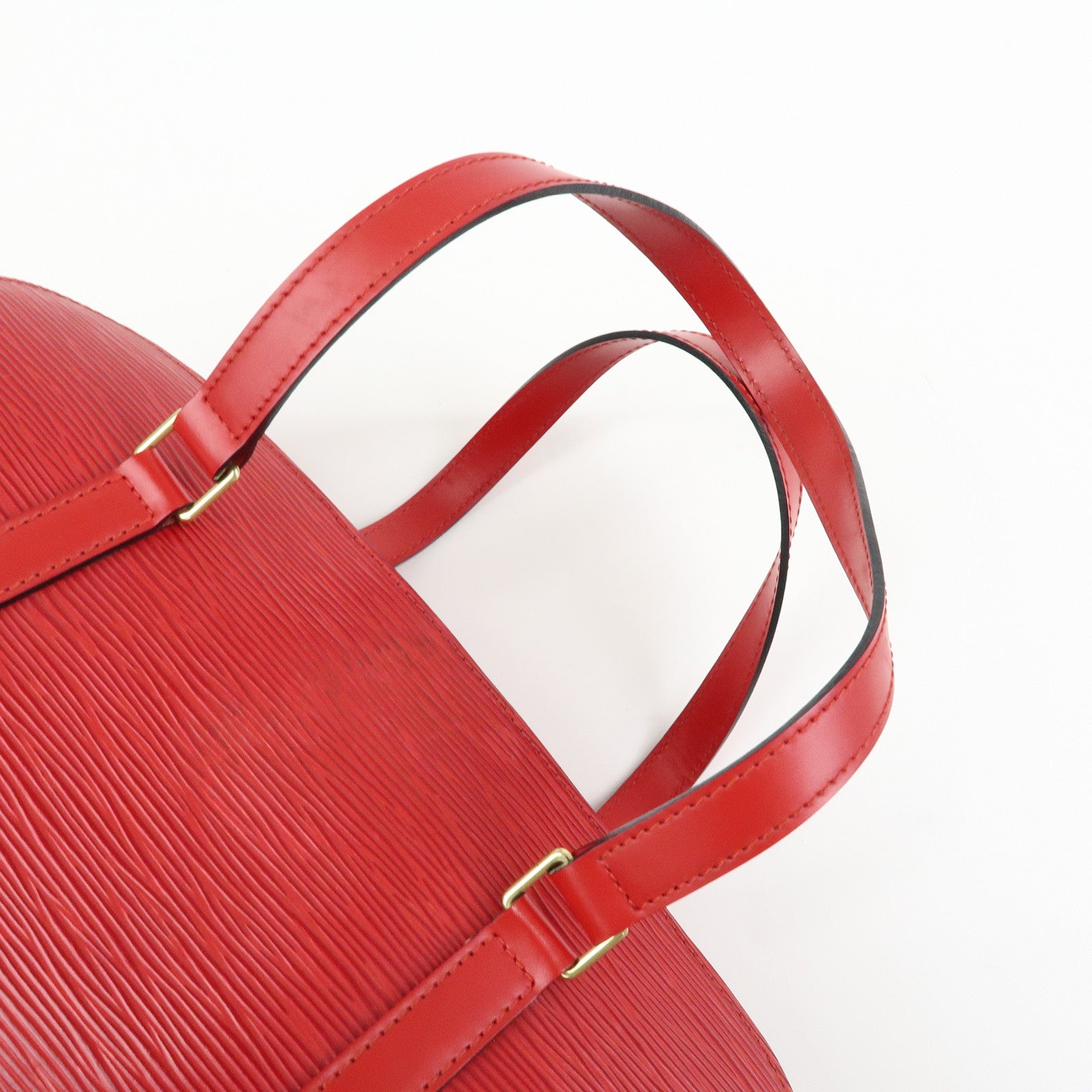 Louis Vuitton Epi Soufflot Leather Hand Bag Castillian Red M52227