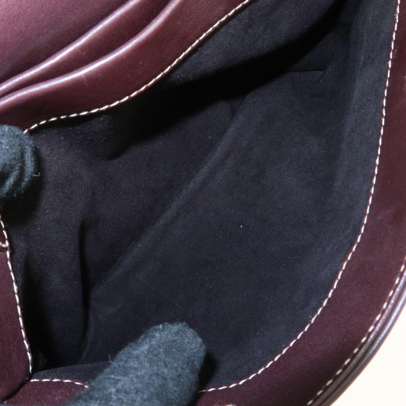 BVLGARI  Leather Tote Bag Hand Bag Dark Brown Gold HDW Used