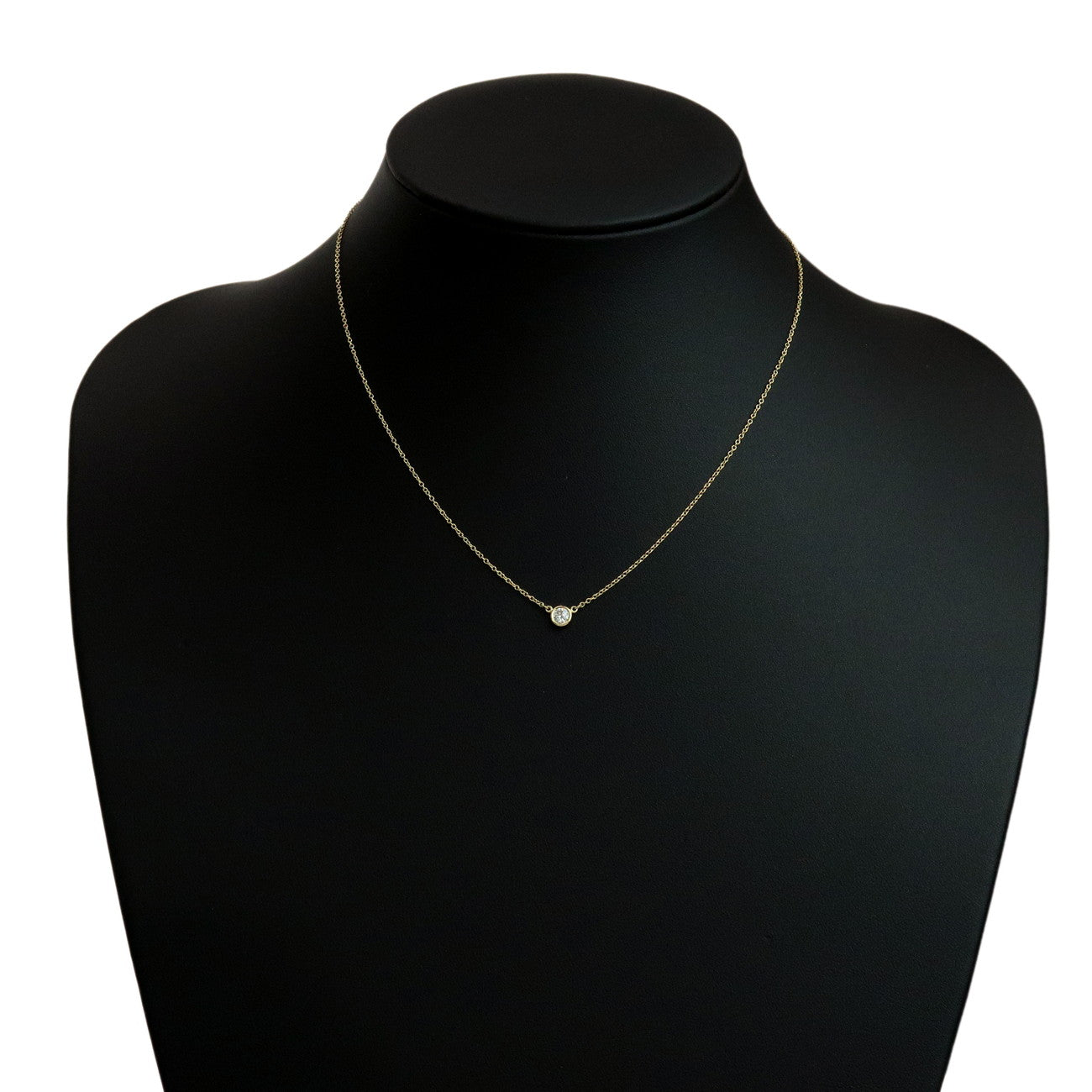 Tiffany & Co By The Yard 1P Diamond 0.18ct Necklace 750YG