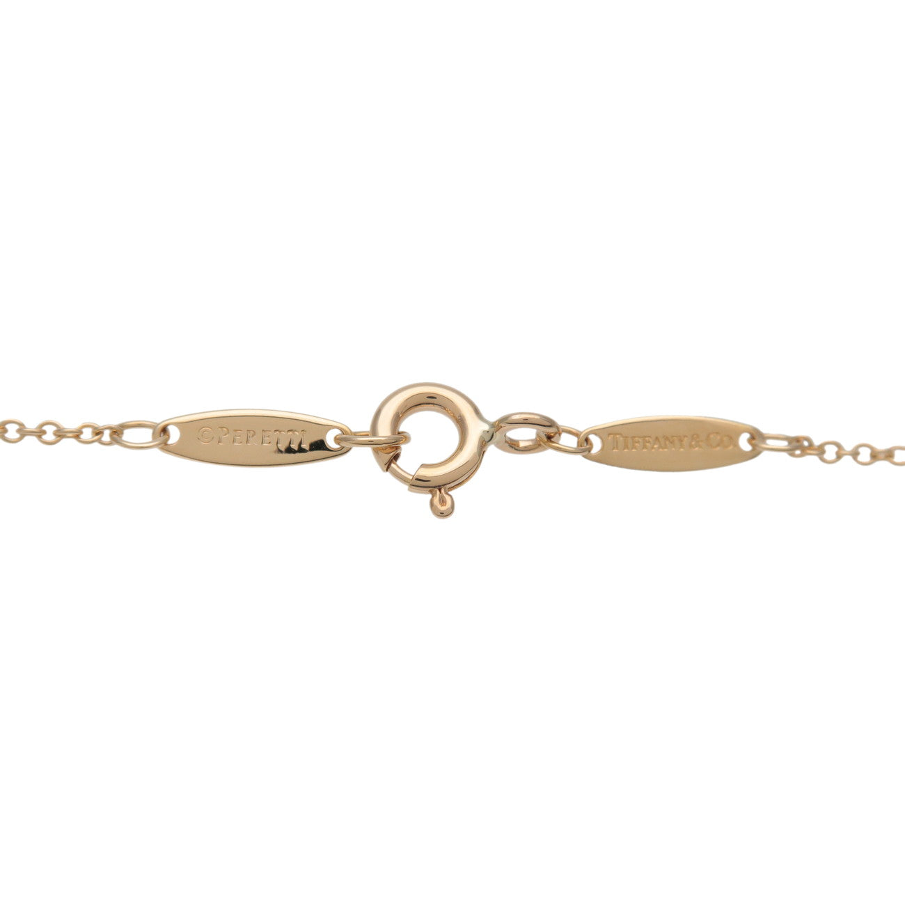 Tiffany & Co By The Yard 1P Diamond Necklace K18 750YG Yellow Gold