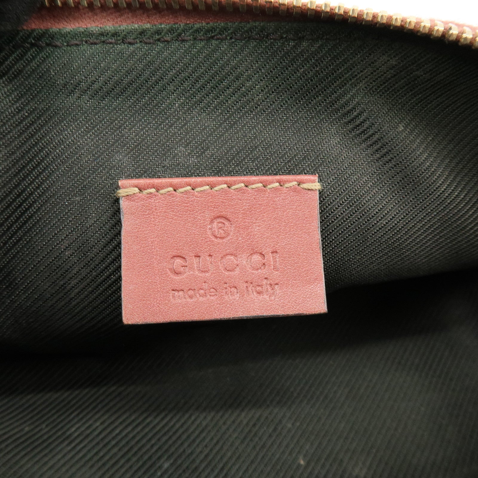 GUCCI Guccissima Leather Cosmetic Pouch Makeup Bag Rose Pink 141811