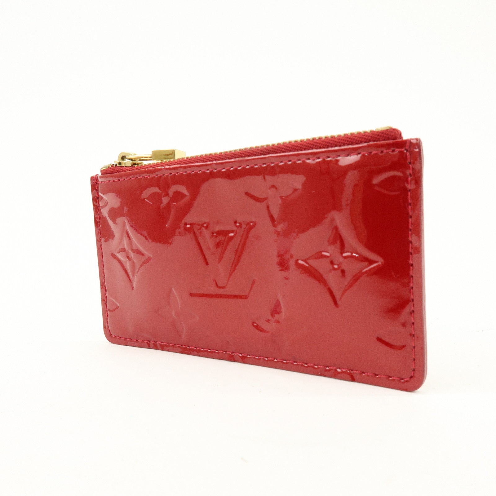 Louis Vuitton Monogram Vernis Pochette Cles Coin Case Red M91977