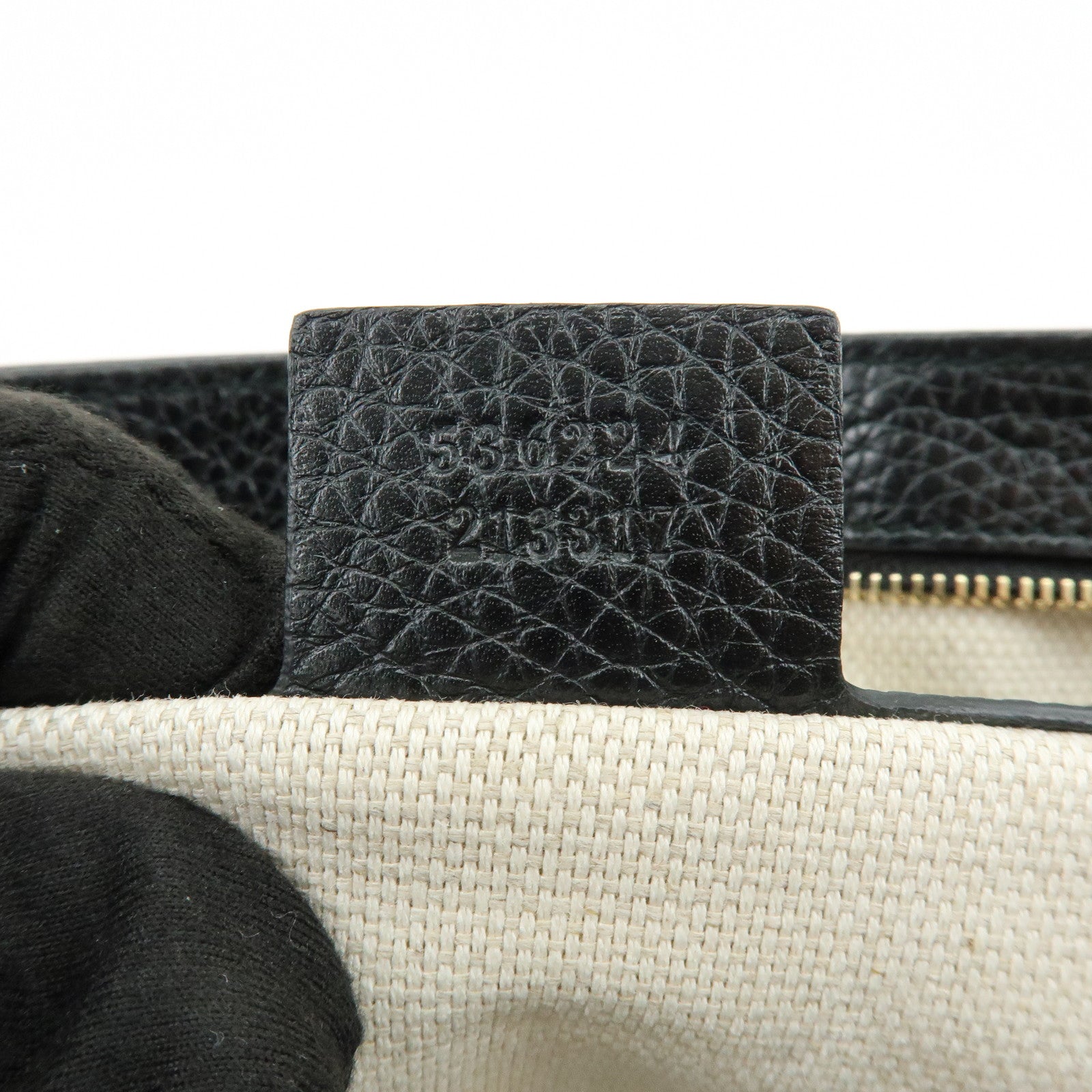 GUCCI SOHO Calf Leather Chain Shoulder Crossbody Bag Black 536224