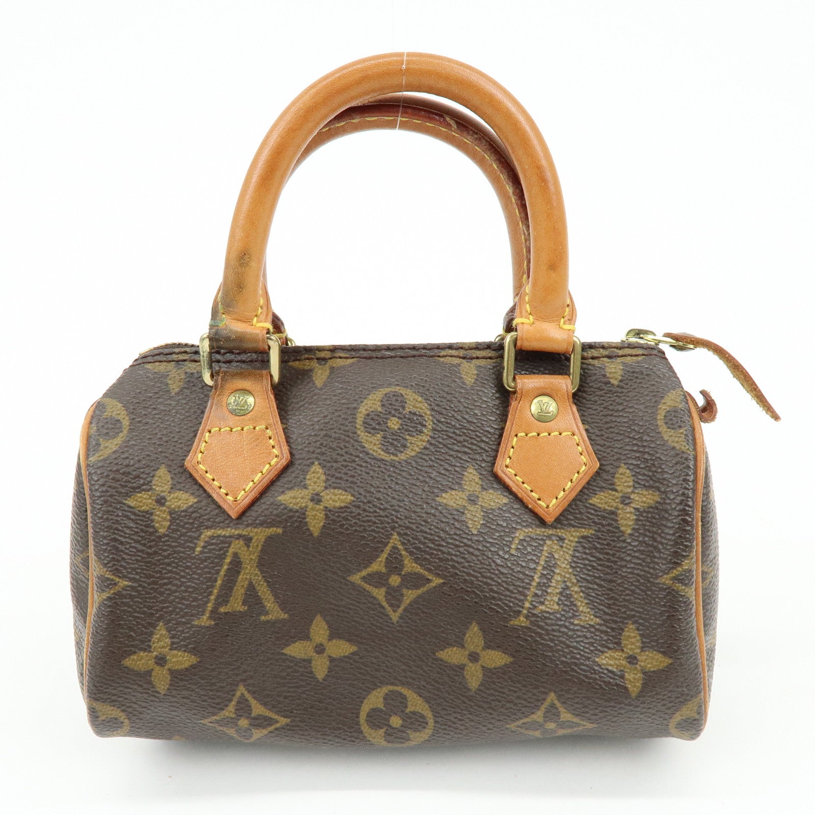 Louis Vuitton Monogram Mini Speedy Hand Bag & Strap Brown M41534