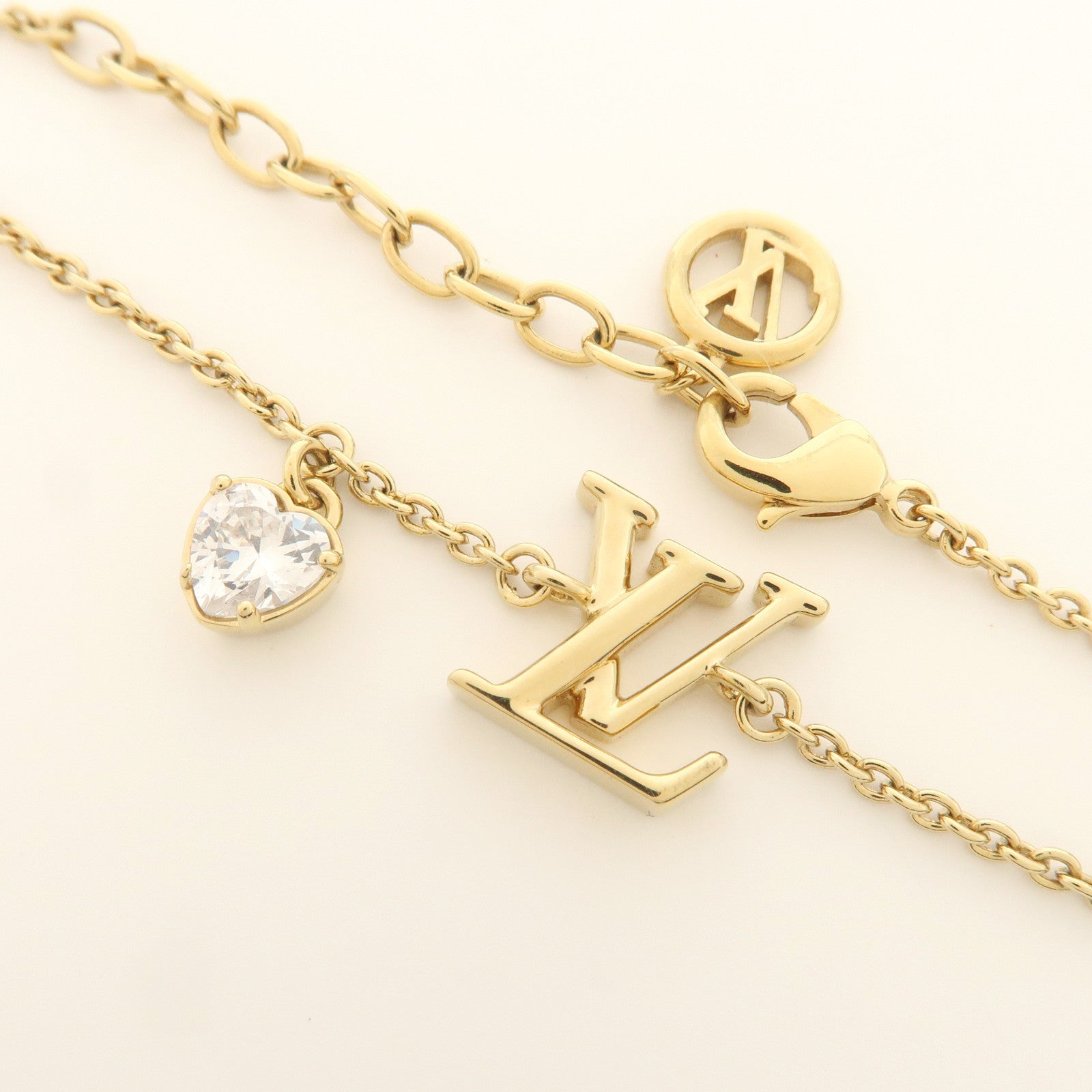 Louis Vuitton LV Bracelet Metal Strass Bracelet Gold M1342A