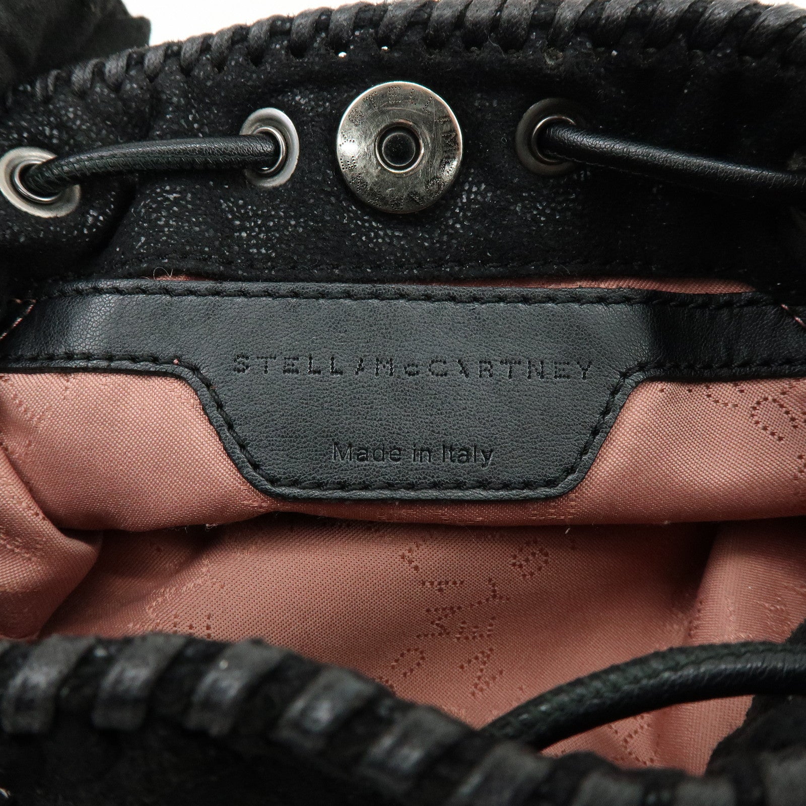 STELLA MCCARTNEY Falabella Fringe Bucket Shoulder Bag Black