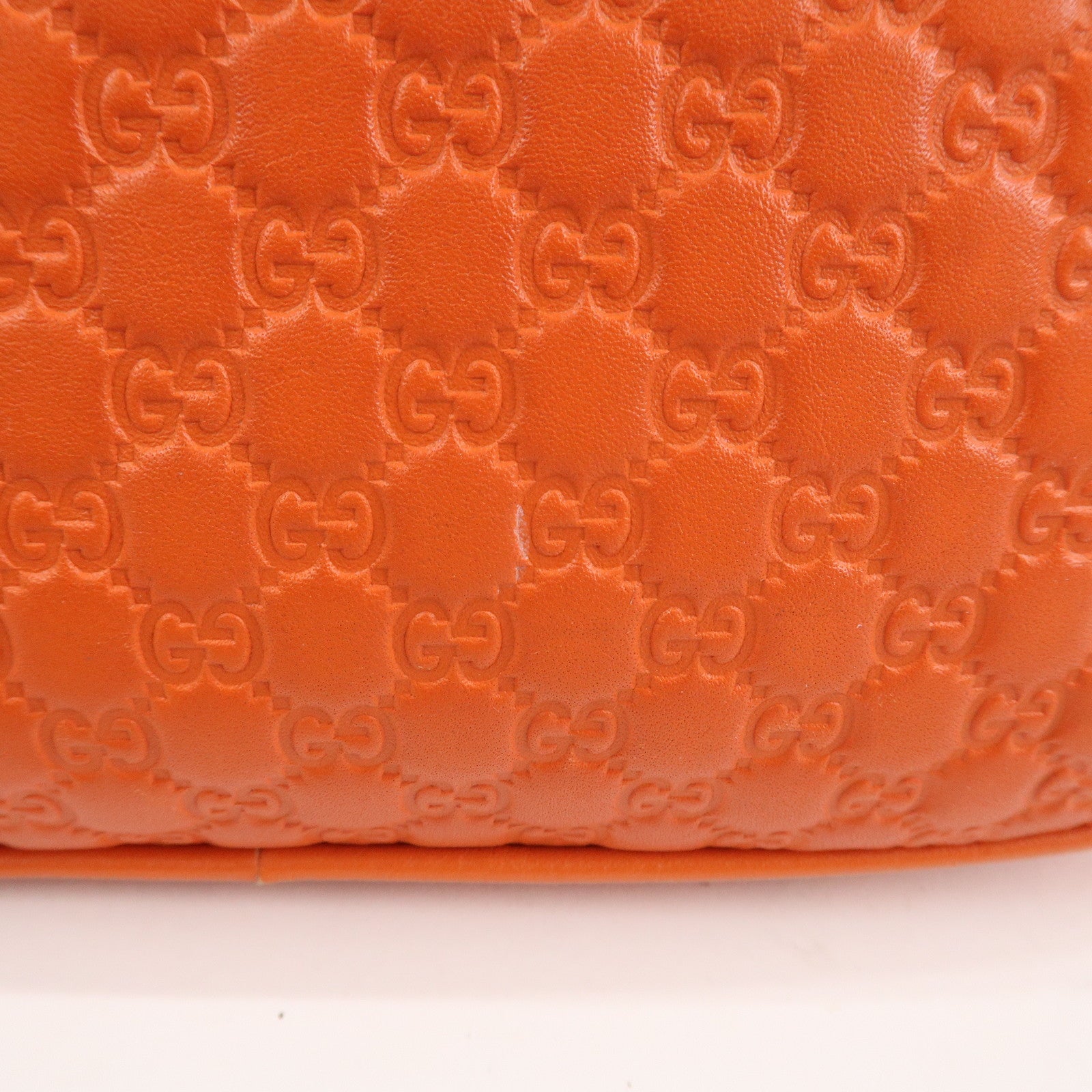GUCCI Micro Guccissima 2Way Hand Bag Shoulder Bag Orange 449654