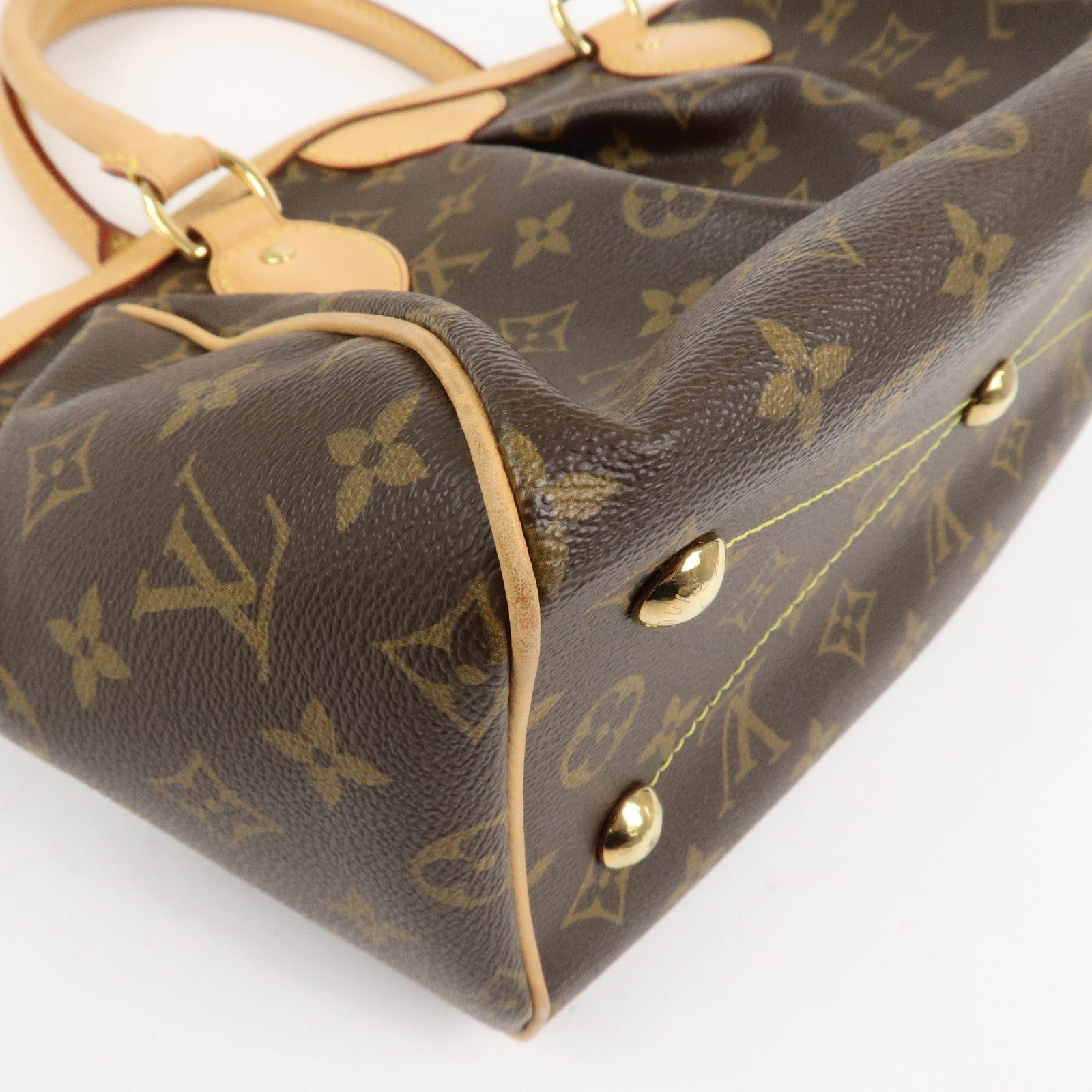 Louis Vuitton Monogram Tivoli PM Hand Bag Brown M40143