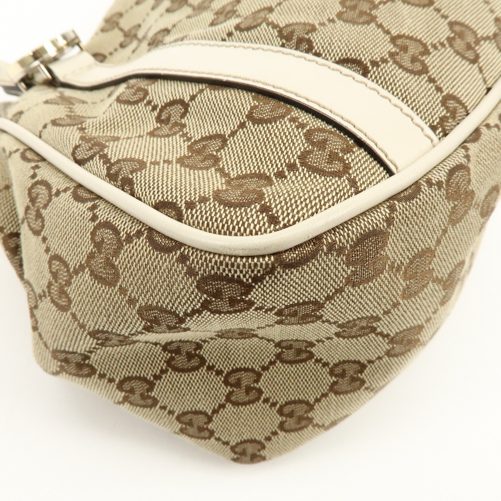 GUCCI Interlocking G GG Twins Canvas Leather Tote Bag Beige 232963