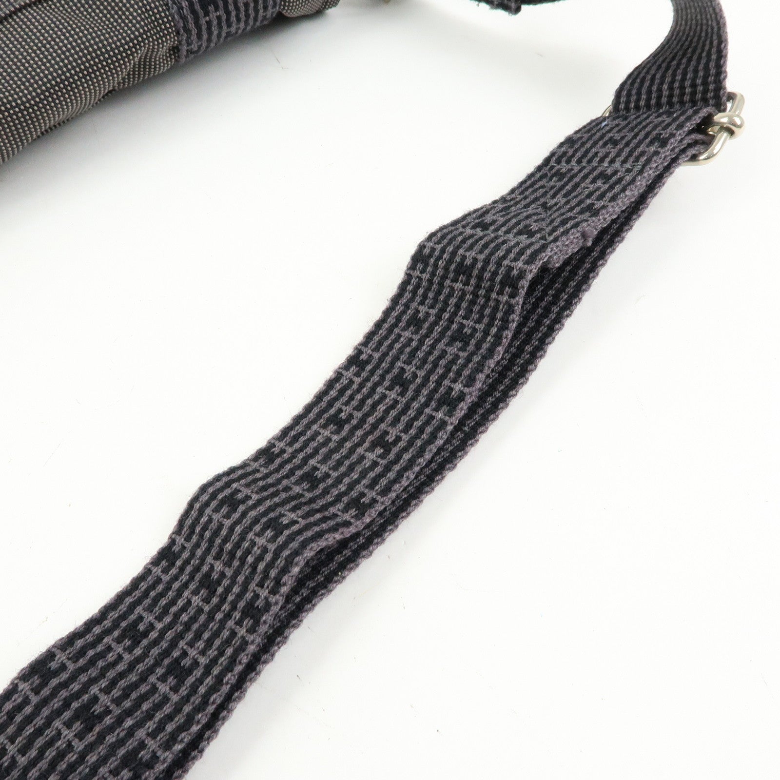 HERMES Herline Canvas Bassac PM Fourre Tout Shoulder Bag Black