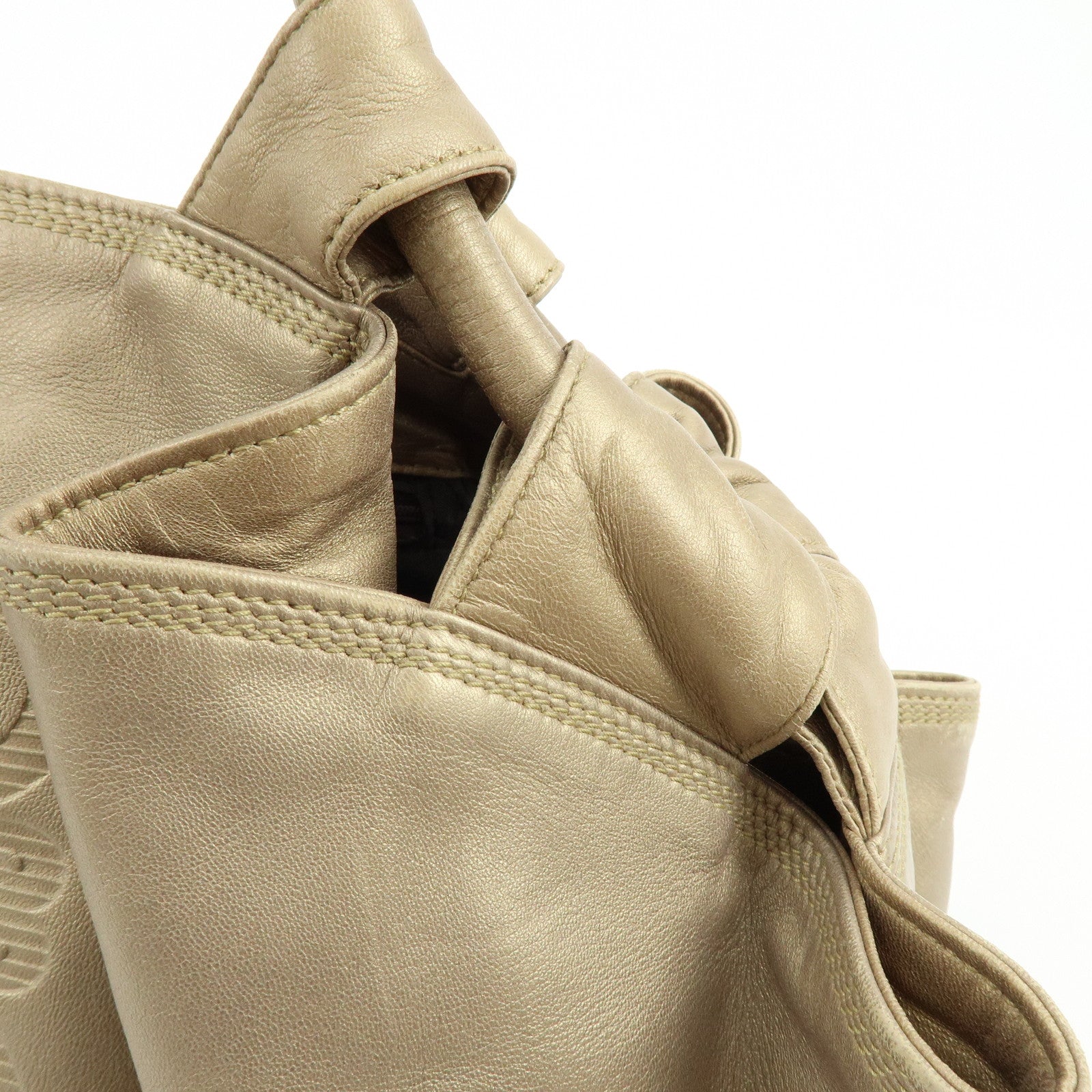 LOEWE Anagram Nappa Aire Leather Hand Bag Shoulder Bag Gold
