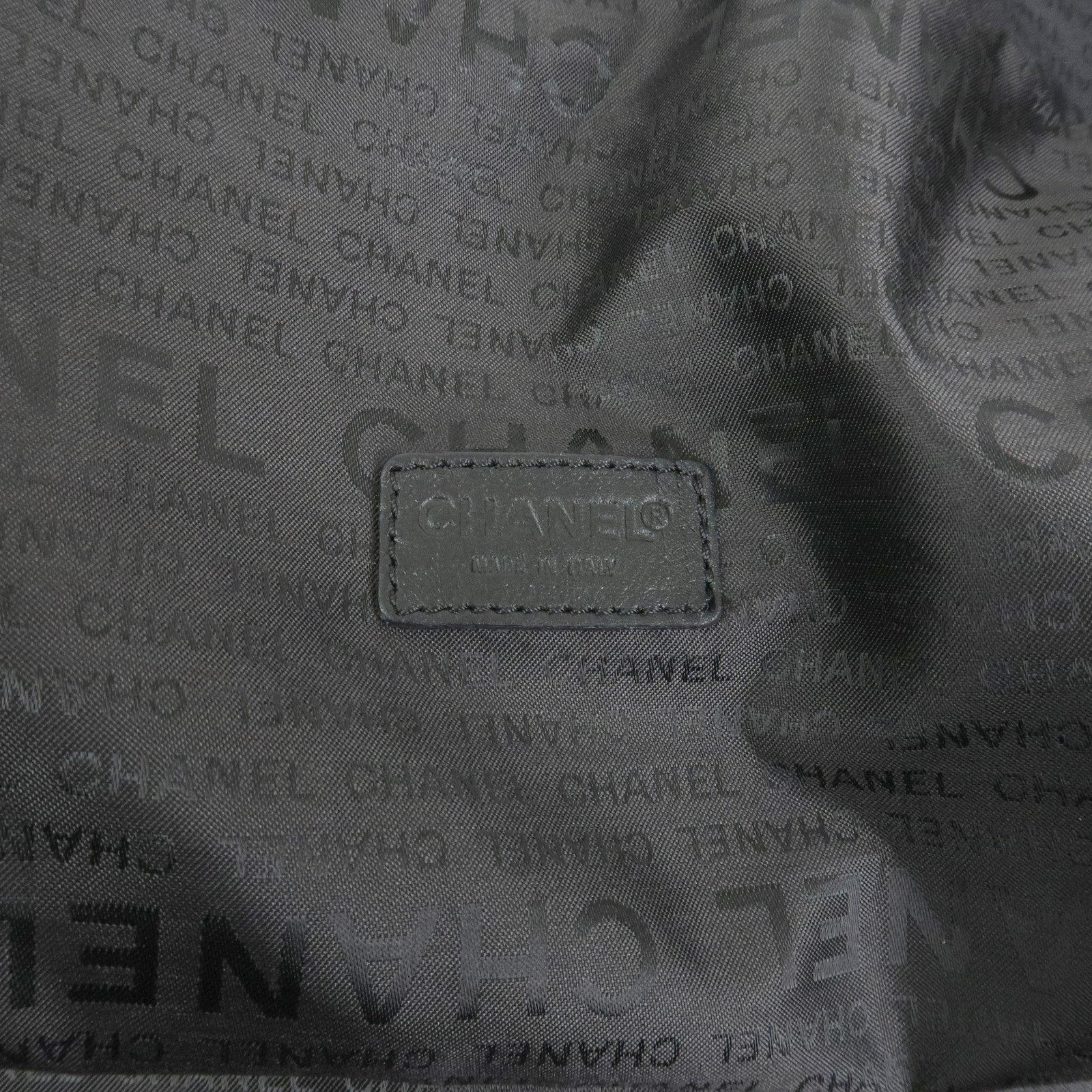 CHANEL Sport Line COCO Mark Nylon Boston Bag Shoulder Bag Black