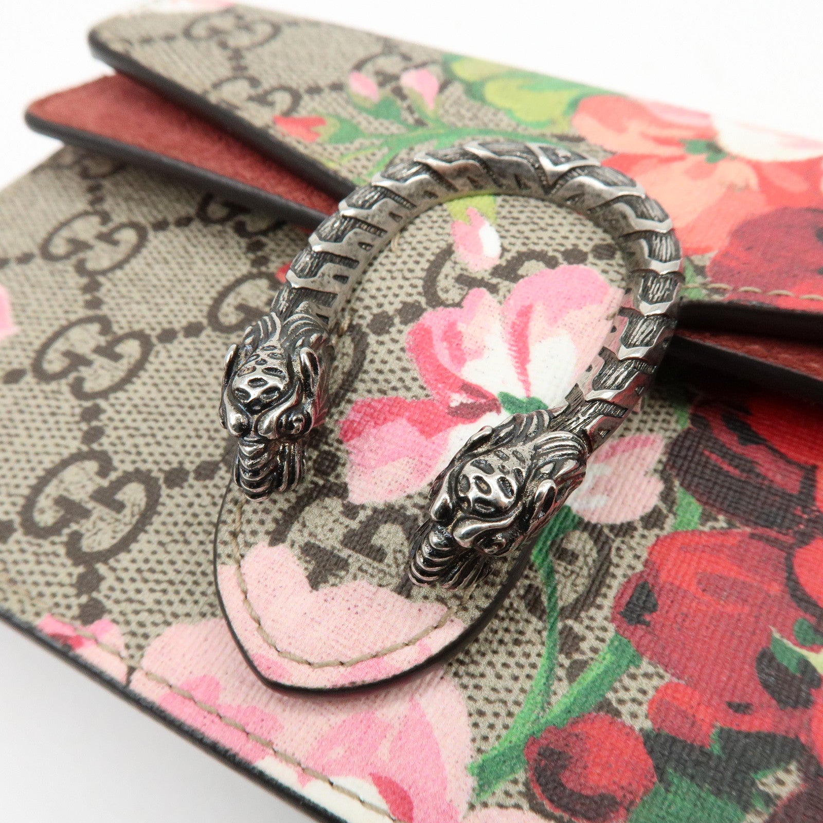GUCCI Dionysus GG Supreme Suede Super Mini Chain Shoulder Bag