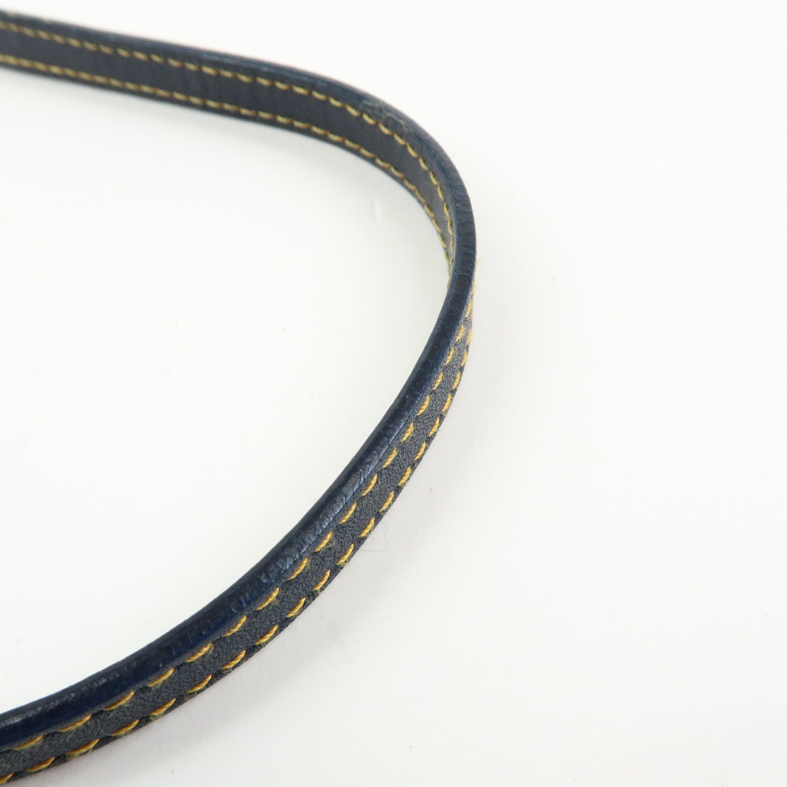 Christian Dior Saddle Oblique Canvas Leather Hand Bag Navy White