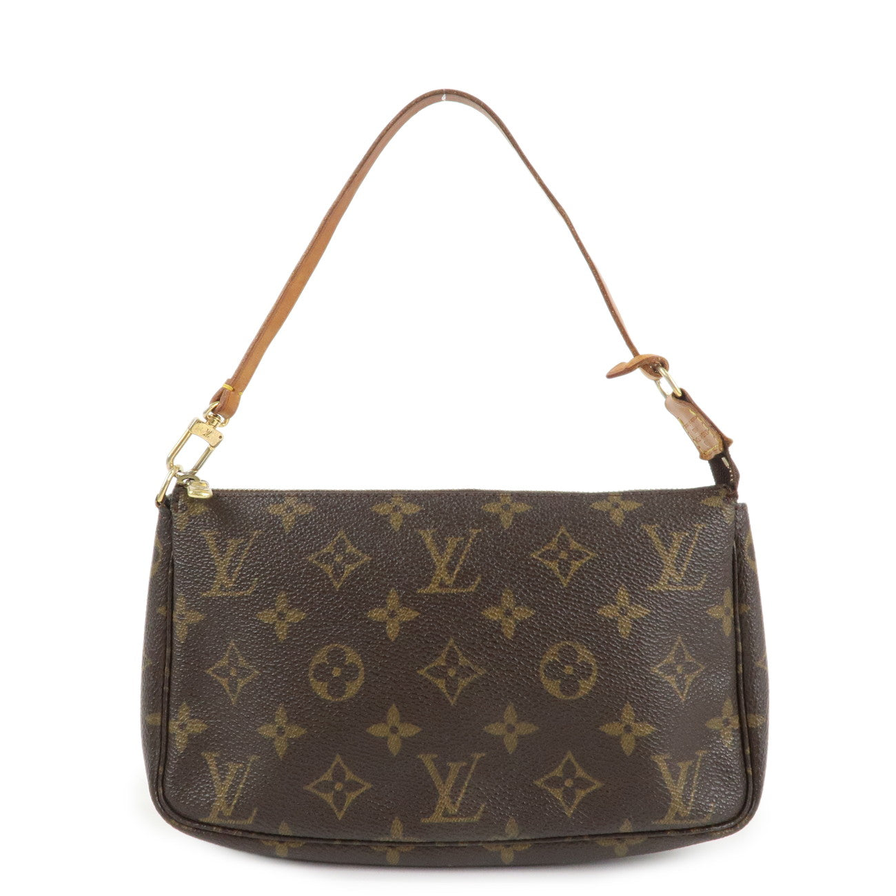 Louis Vuitton Monogram Pochette Accessoires Hand Bag Brown M51980 Used