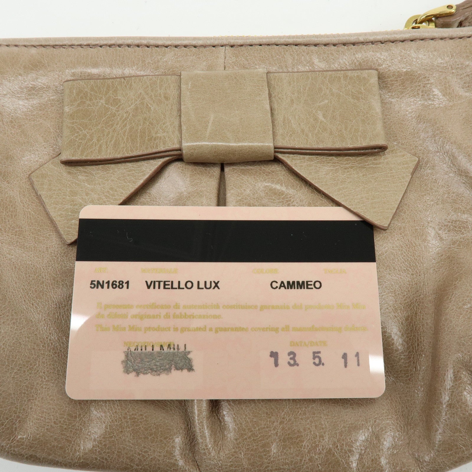 GUCCI PRADA MIUMIU Set of 3 Canvas Leather Pouch 29596/5N1681