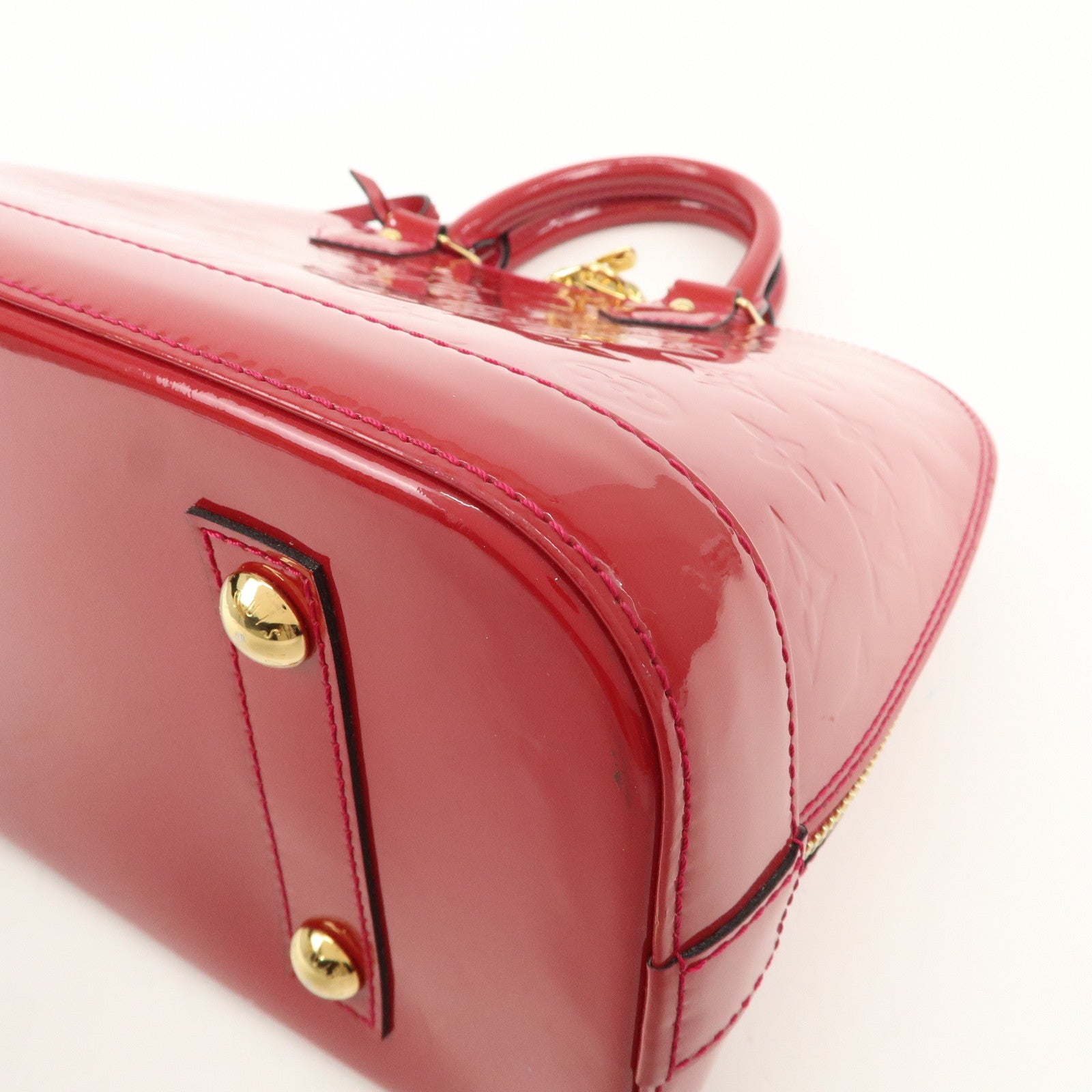 Louis Vuitton Monogram Vernis Alma PM Hand Bag Rose Indien M91770 Used