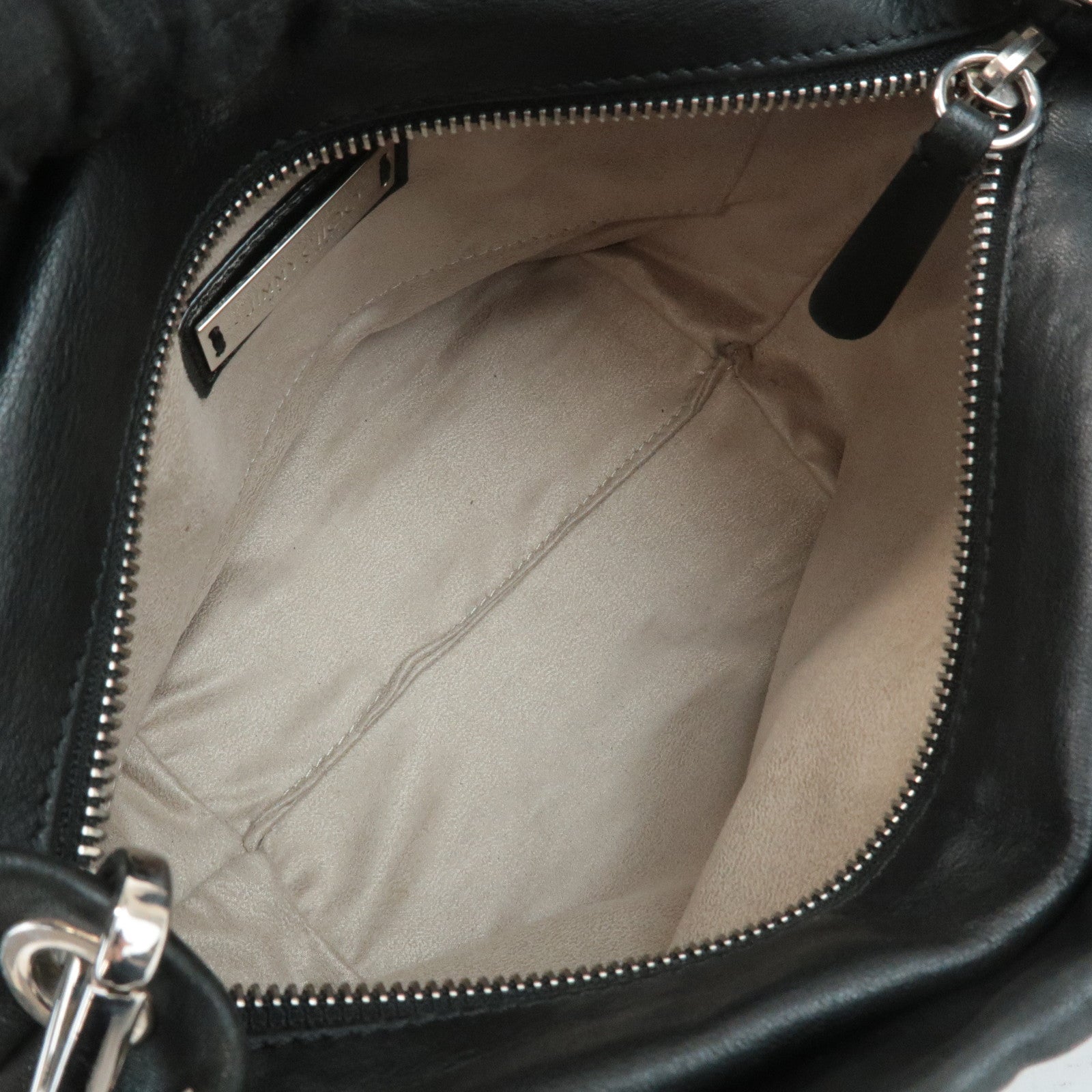 JIMMY CHOO Leather Star Studs Tote Bag Hand Bag Black Silver HDW Used