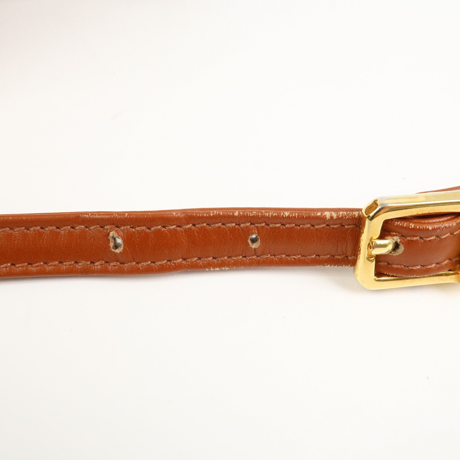 MCM Visetos Leather 2WAY Bag Hand Bag Shoulder Bag Brown