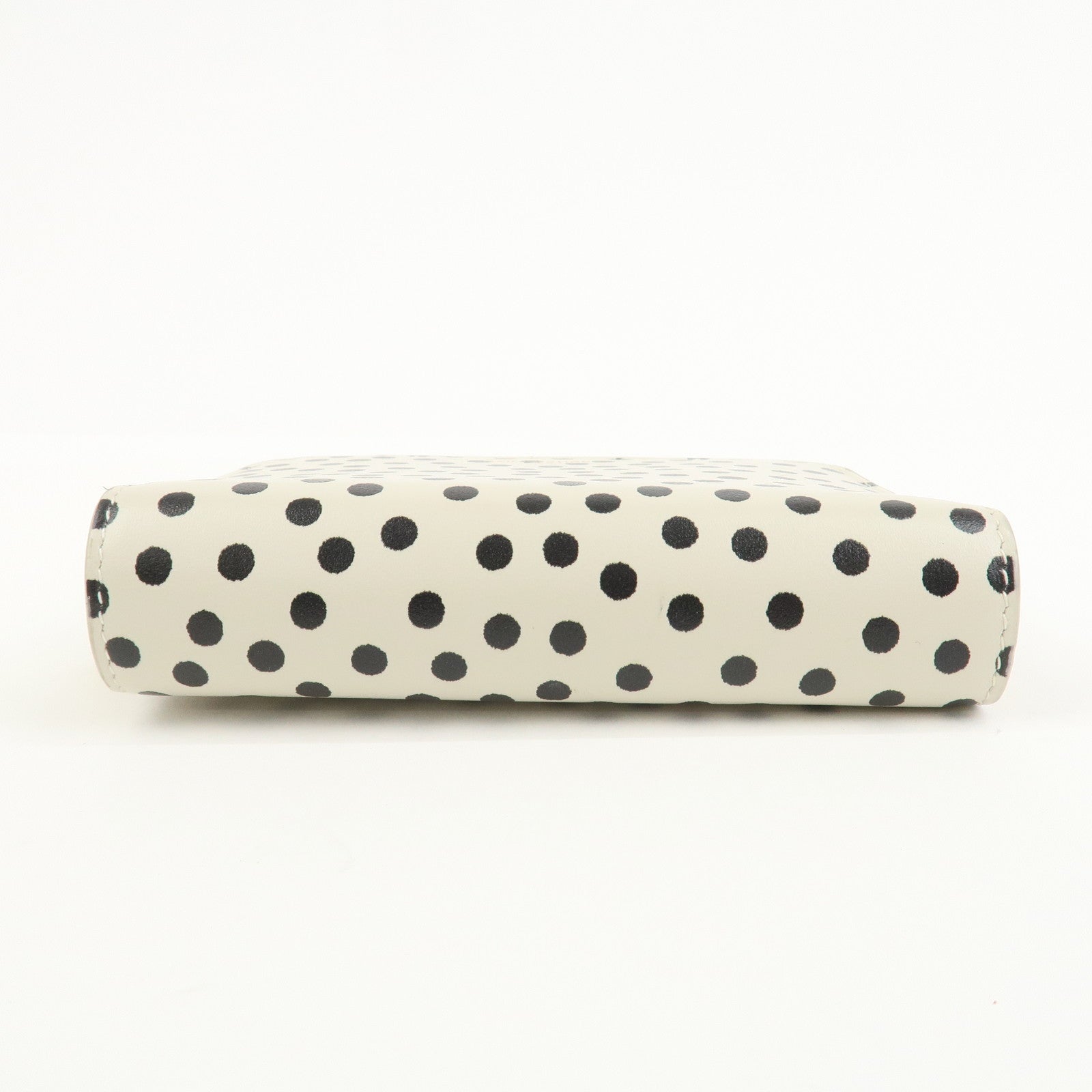 SAINT LAURENT PARIS Dot Print Round Zippy Compact Wallet 562796