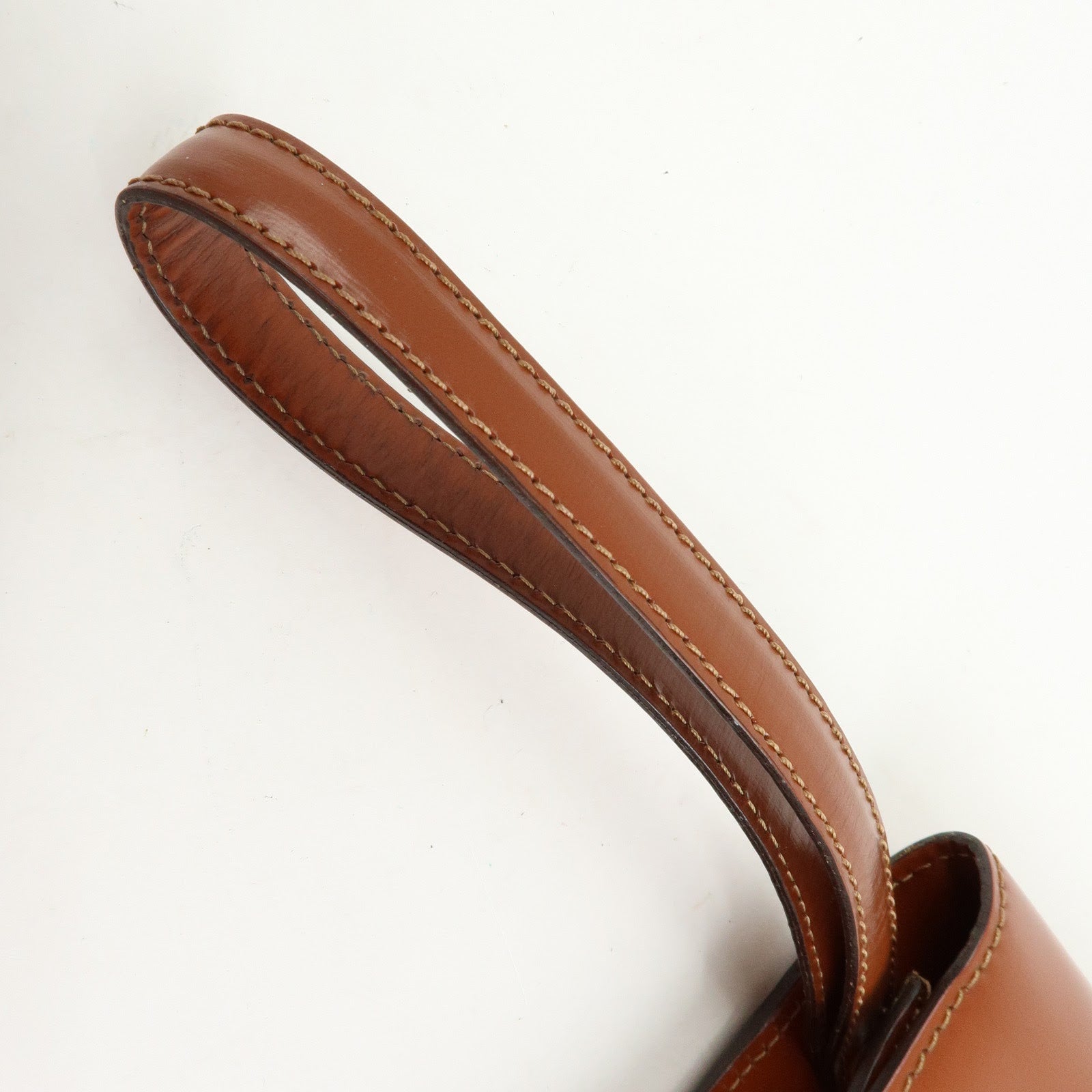 LOEWE Anagram Logo Leather Clutch Bag Wristlet Bag Brown