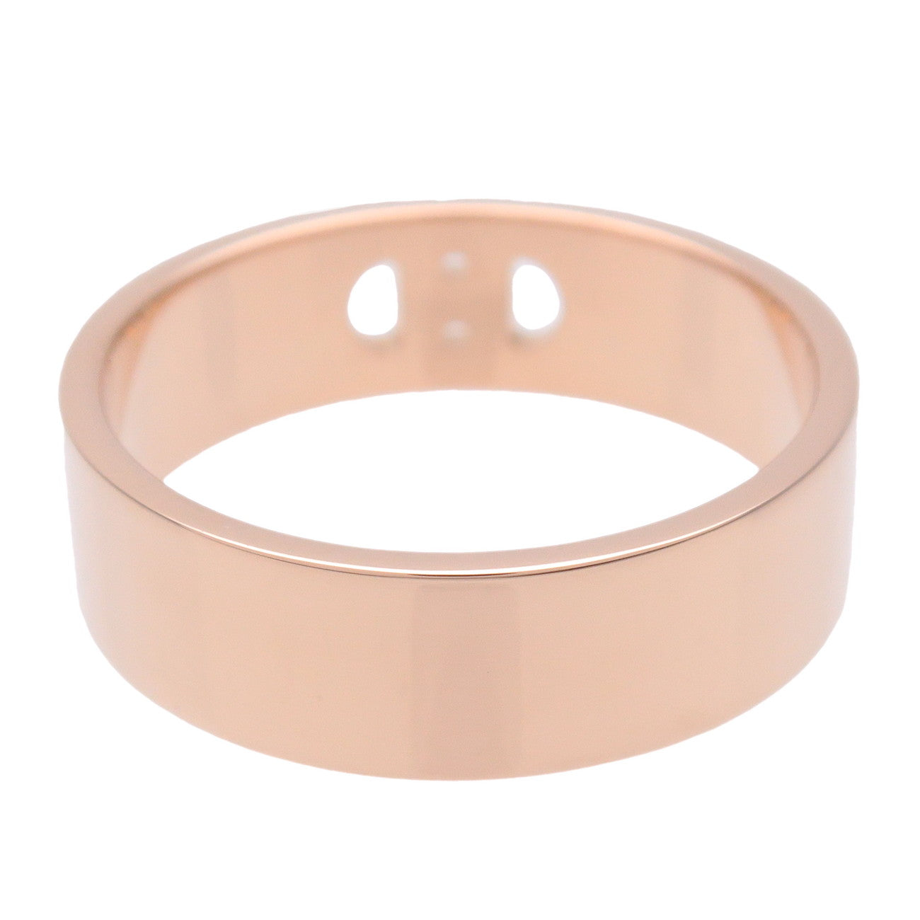 HERMES H Dunkle Diamond Ring PM K18YG Yellow Gold #52 US6 EU52