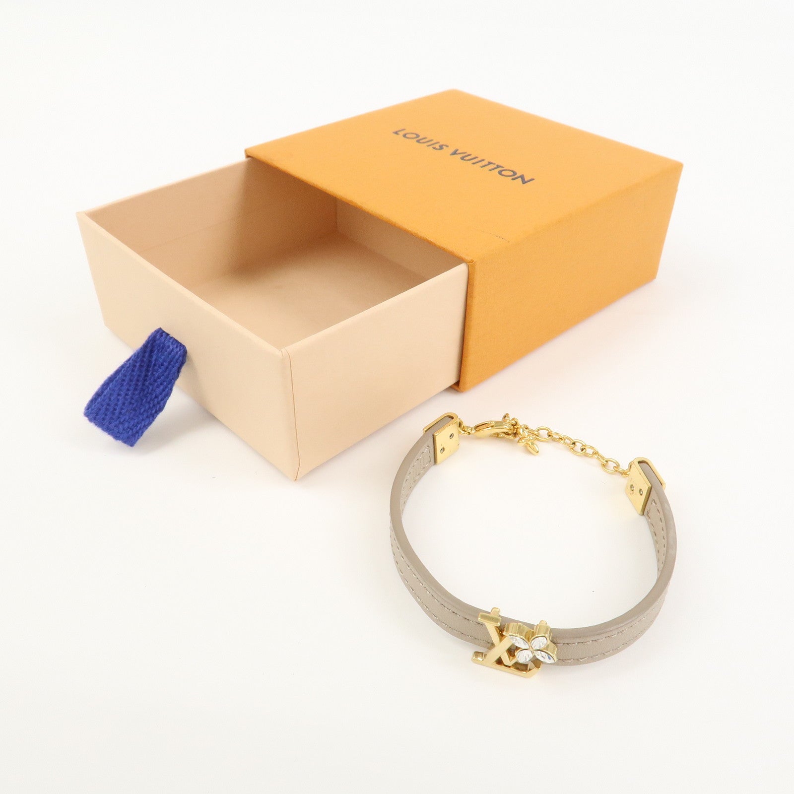 Louis Vuitton Leather Iconic Flower Bracelet Galet M8817