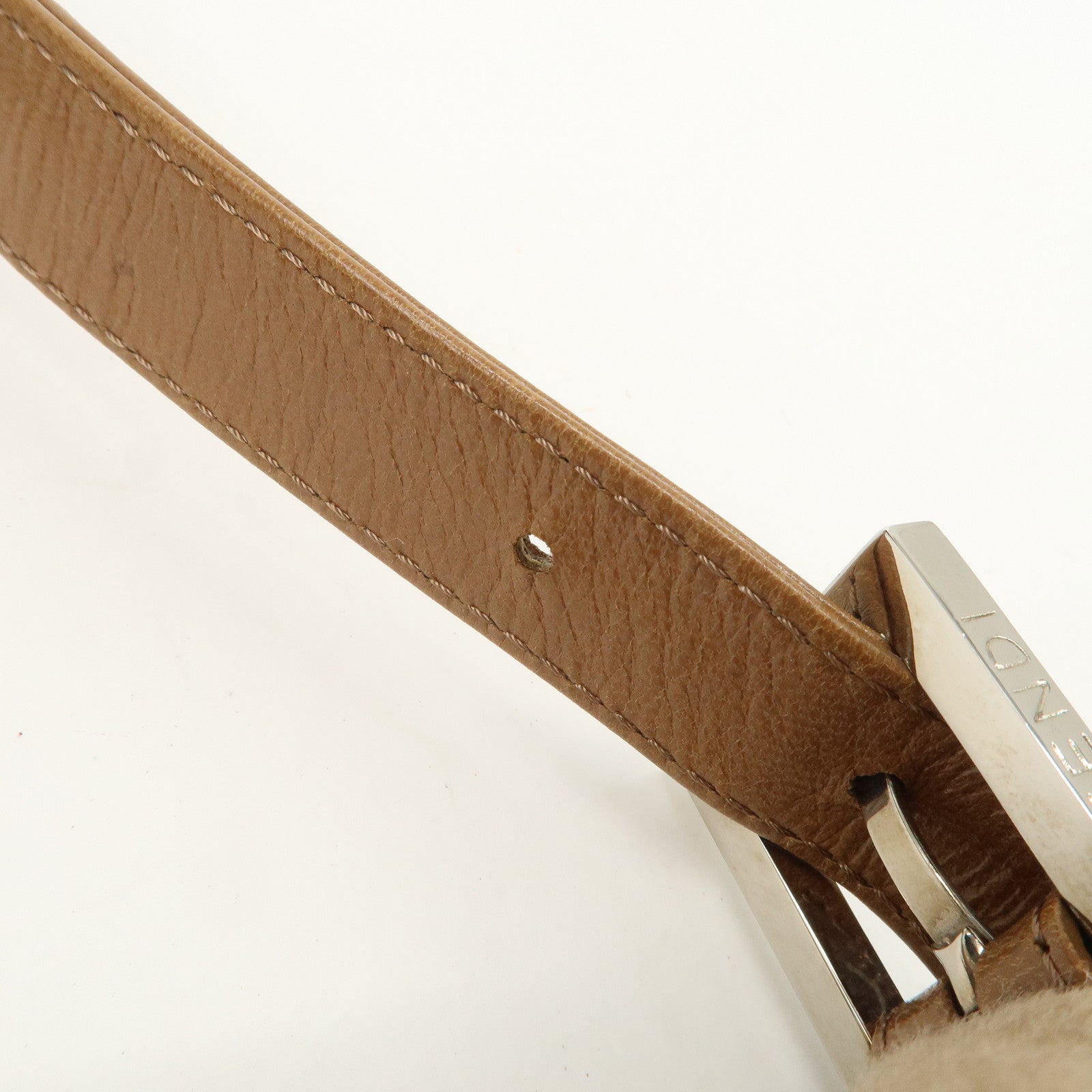 FENDI Zucca Mamma Baguette Wool Shoulder Bag Black Brown 26325