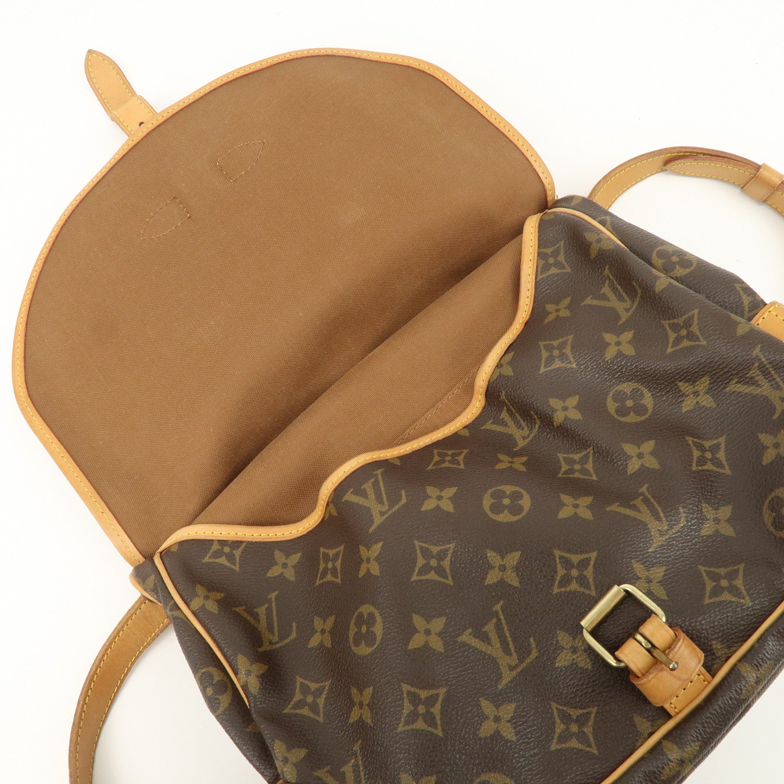 Louis Vuitton Monogram Saumur 30 Shoulder Bag Brown M42256