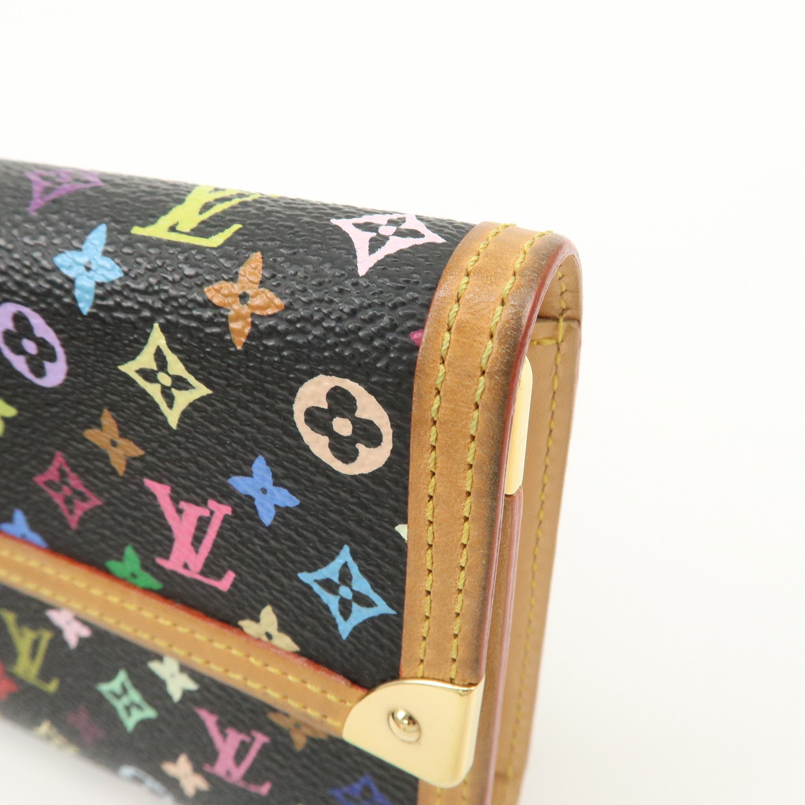 Louis Vuitton Monogram Multicolor Porte Trezor International M92658