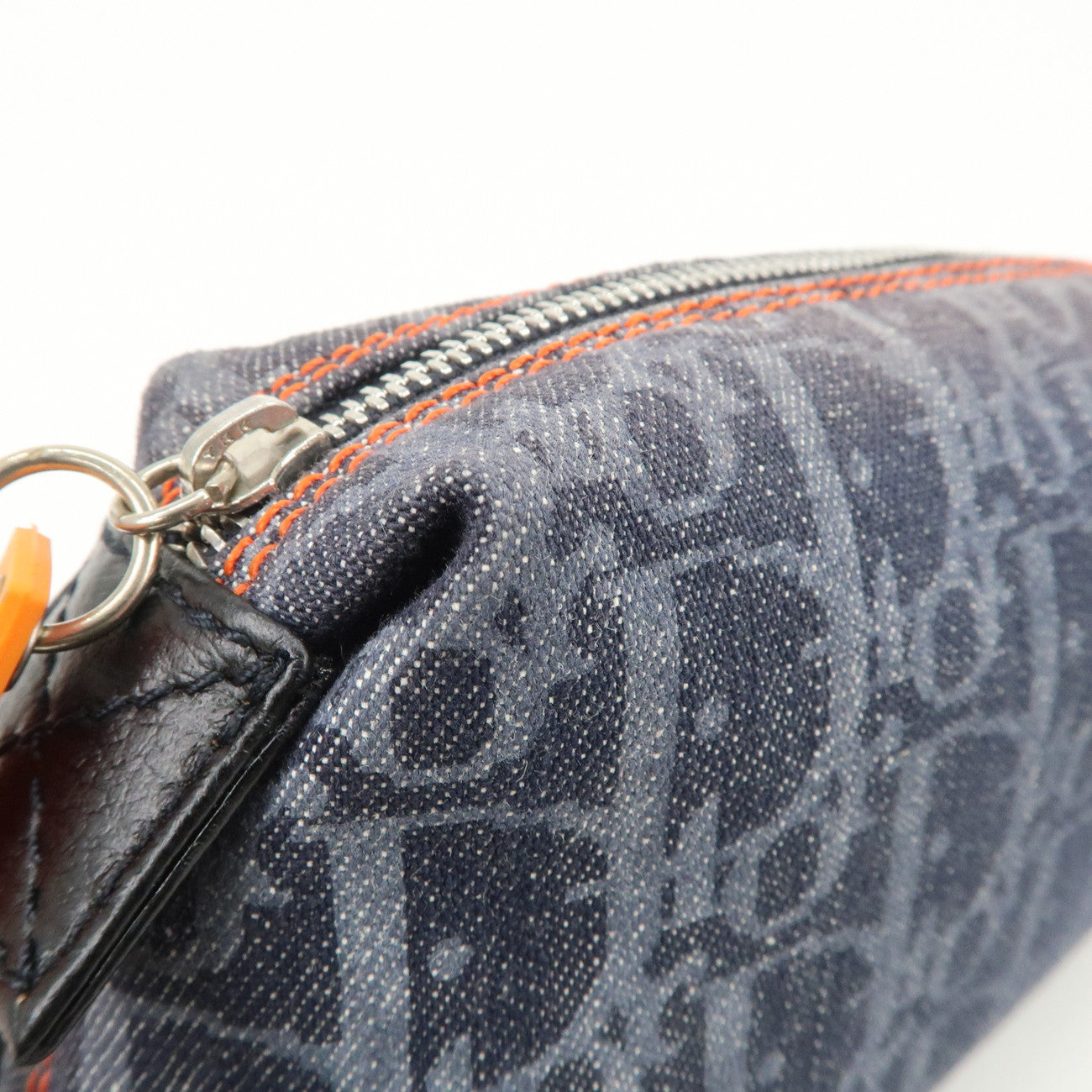 Christian Dior Trotter Flight Line Denim Pouch Cosmetic Pouch