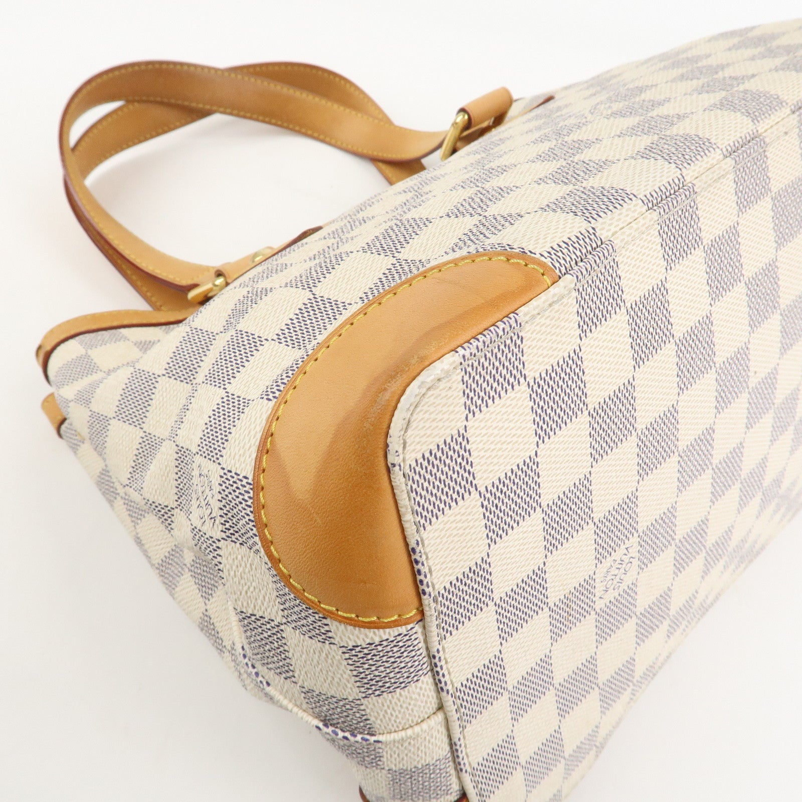 Louis Vuitton Damier Azur Hampstead PM Hand Bag Ivory N51207