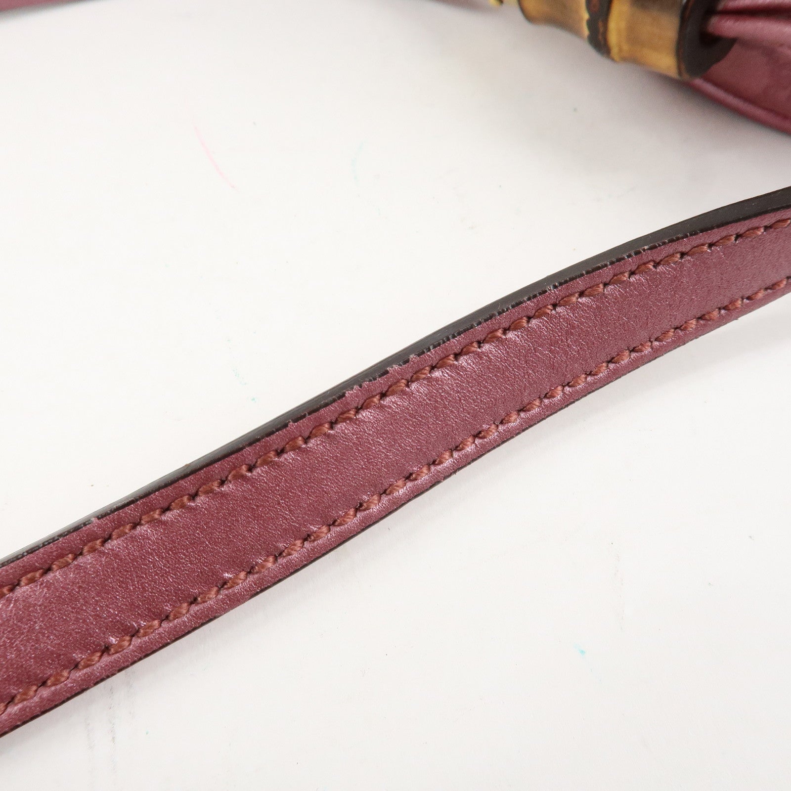GUCCI Micro Guccissima Leather Shoulder Bag Metallic Pink 309538 Used