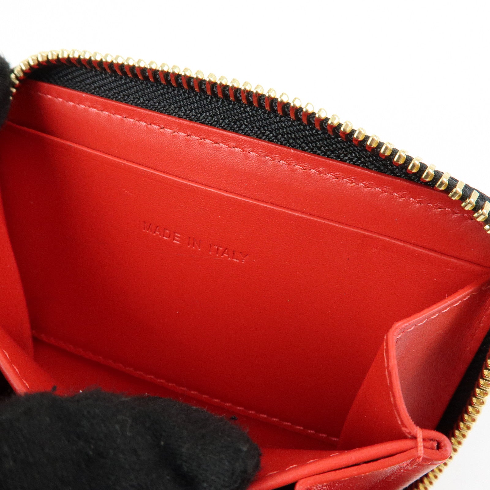 Christian Louboutin Leather Card Case Coin Case Black Multicolor