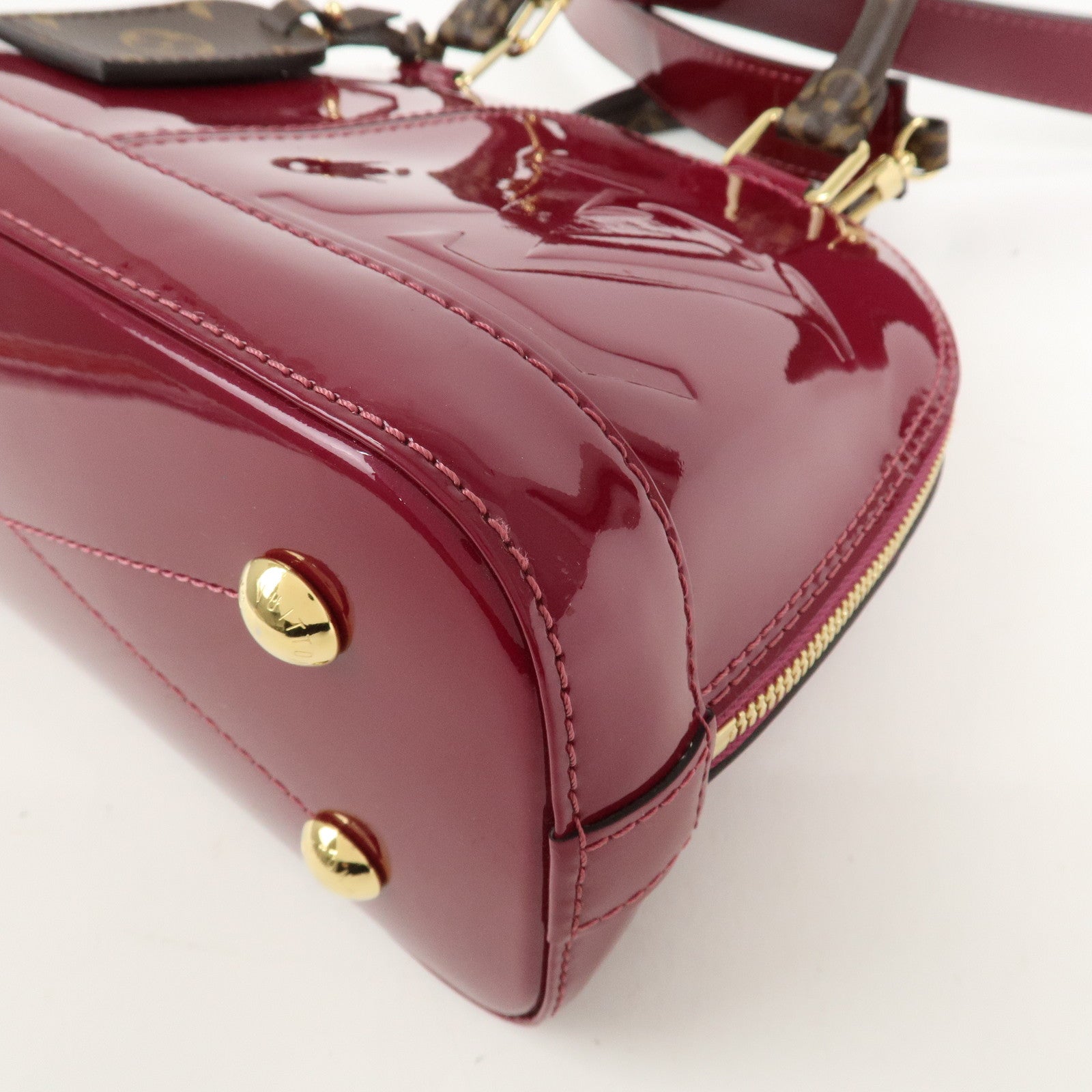 Louis Vuitton Monogram Vernis Alma BB 2Way Bag Magenta M54785