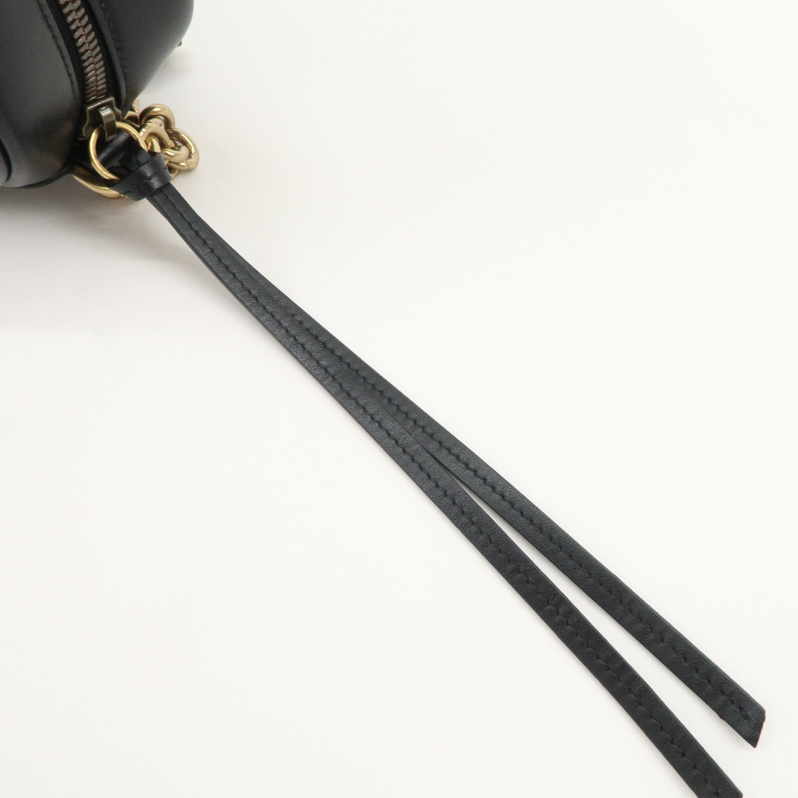 GUCCI GG Marmont Leather Shoulder Bag Crossbody Bag Black 447632