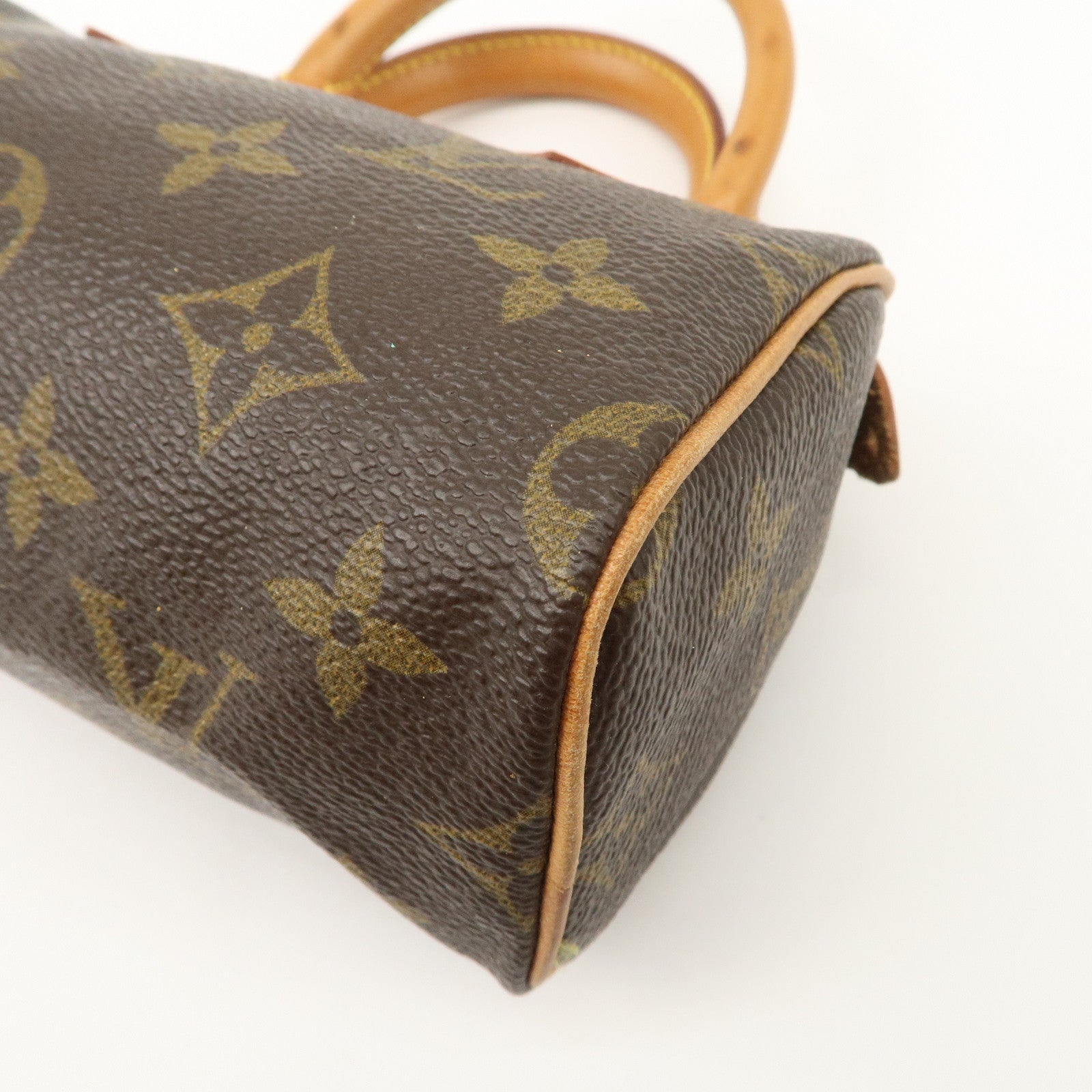 Louis Vuitton Monogram Mini Speedy Hand Bag & Strap TH0955 J00145 Used