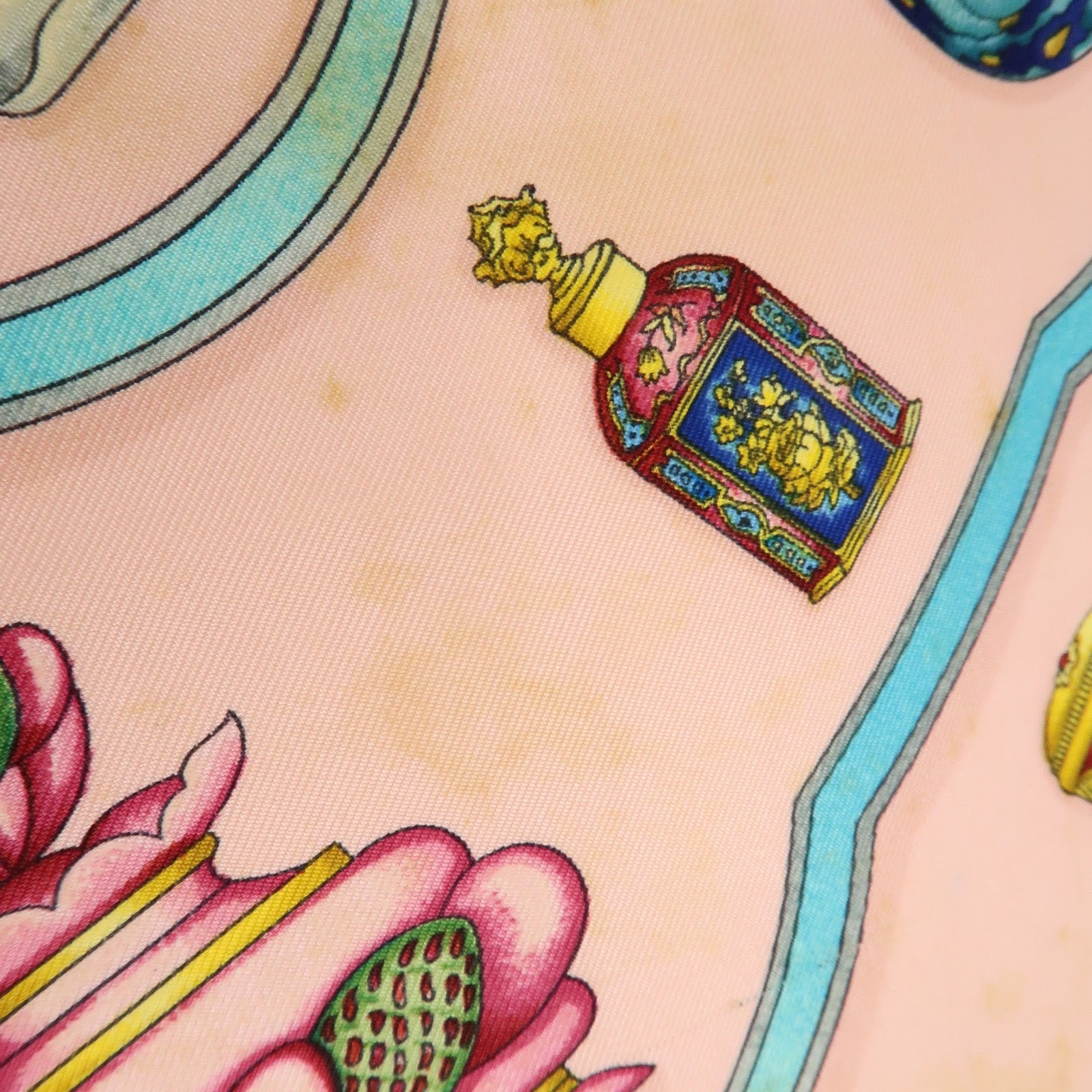 HERMES Carre 90 Silk 100% Scarf Pourvu qu'on ait l'ivresse Pink