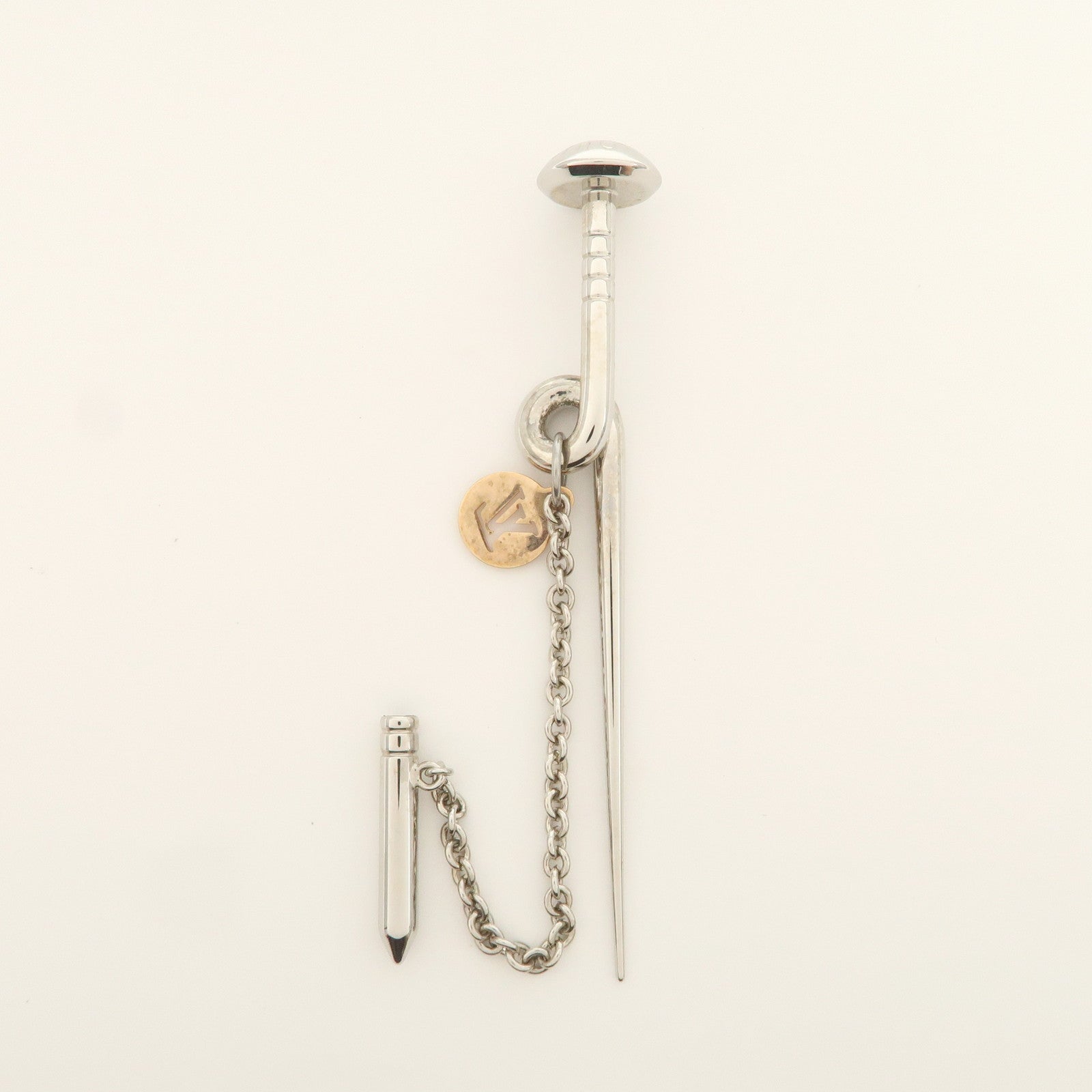 Louis Vuitton Metal Safari Charms Brooch Silver M68109