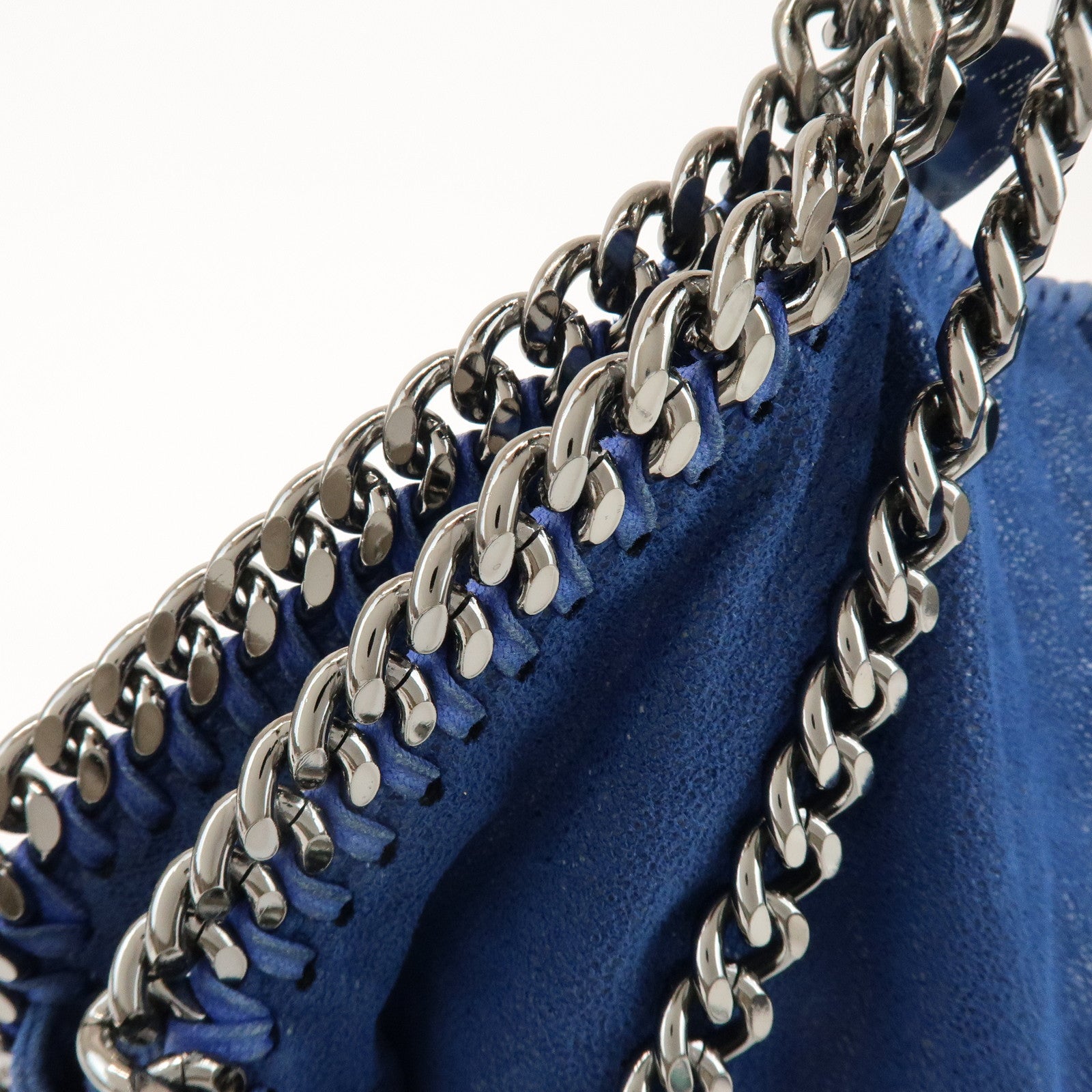 STELLA MCCARTNEY Falabella 2Way Shoulder Bag Tote Bag Blue Silver