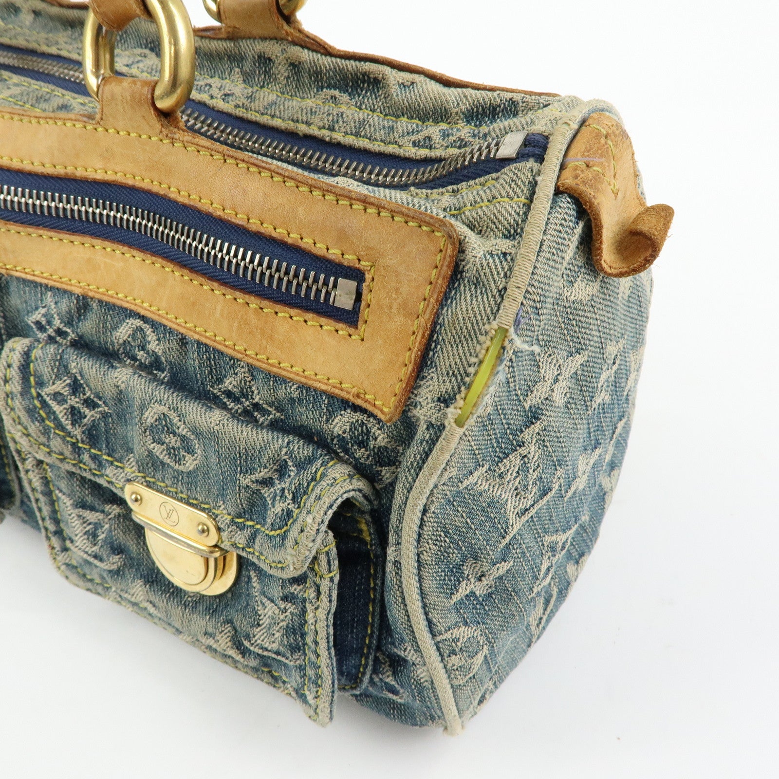 Louis Vuitton Monogram Denim Neo Speedy Boston Bag Blue M95019