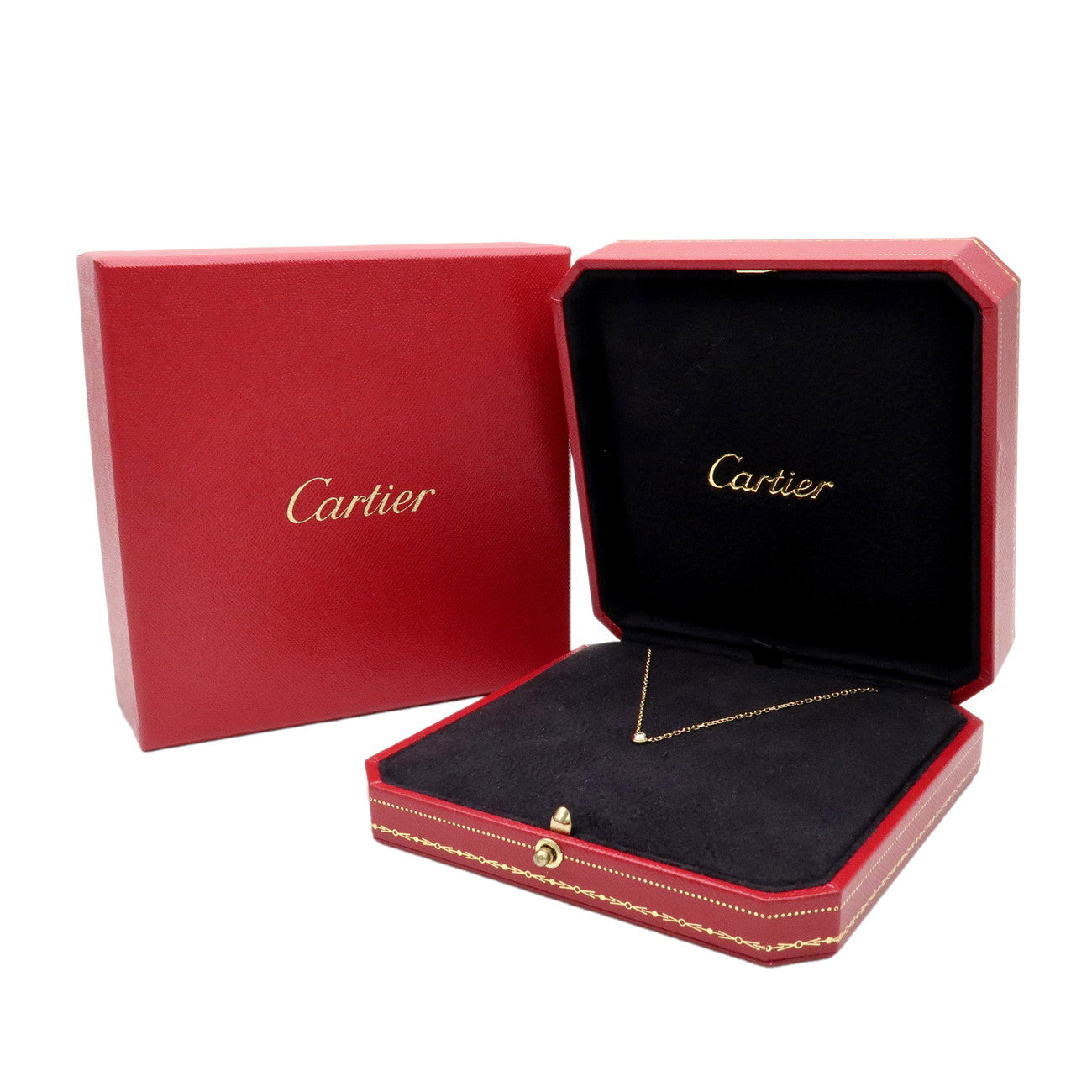 Cartier Diamants Legers Necklace SM Diamond D'amour 0.09ct 750YG
