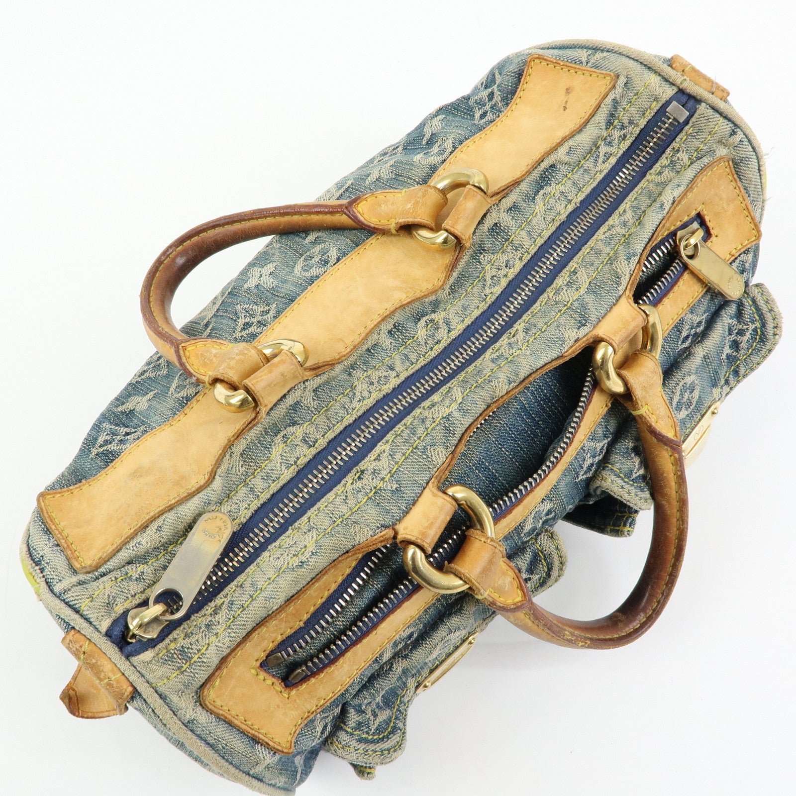 Louis Vuitton Monogram Denim Neo Speedy Boston Bag Blue M95019