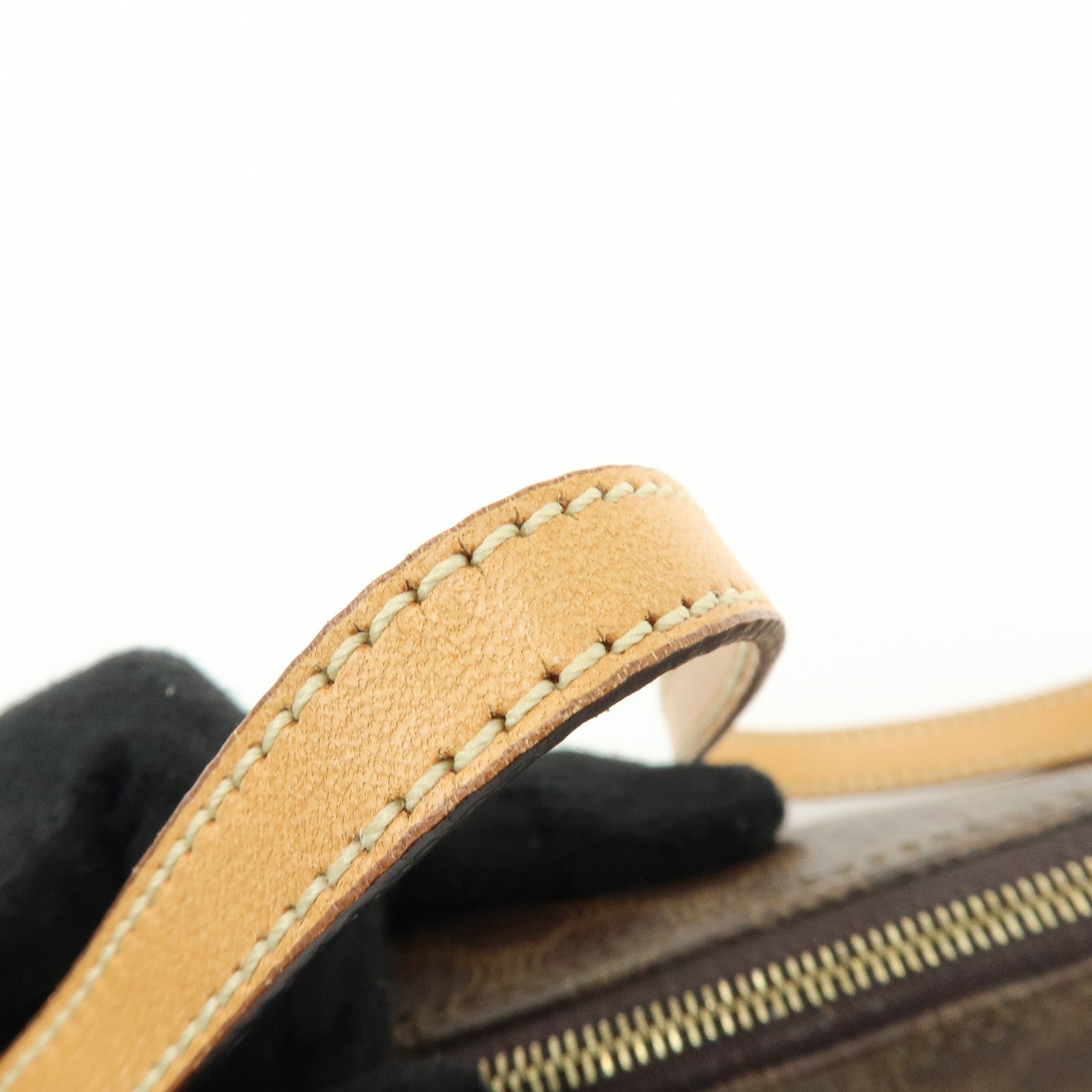 CELINE Macadam PVC Leather Shoulder Bag Hand bag Brown