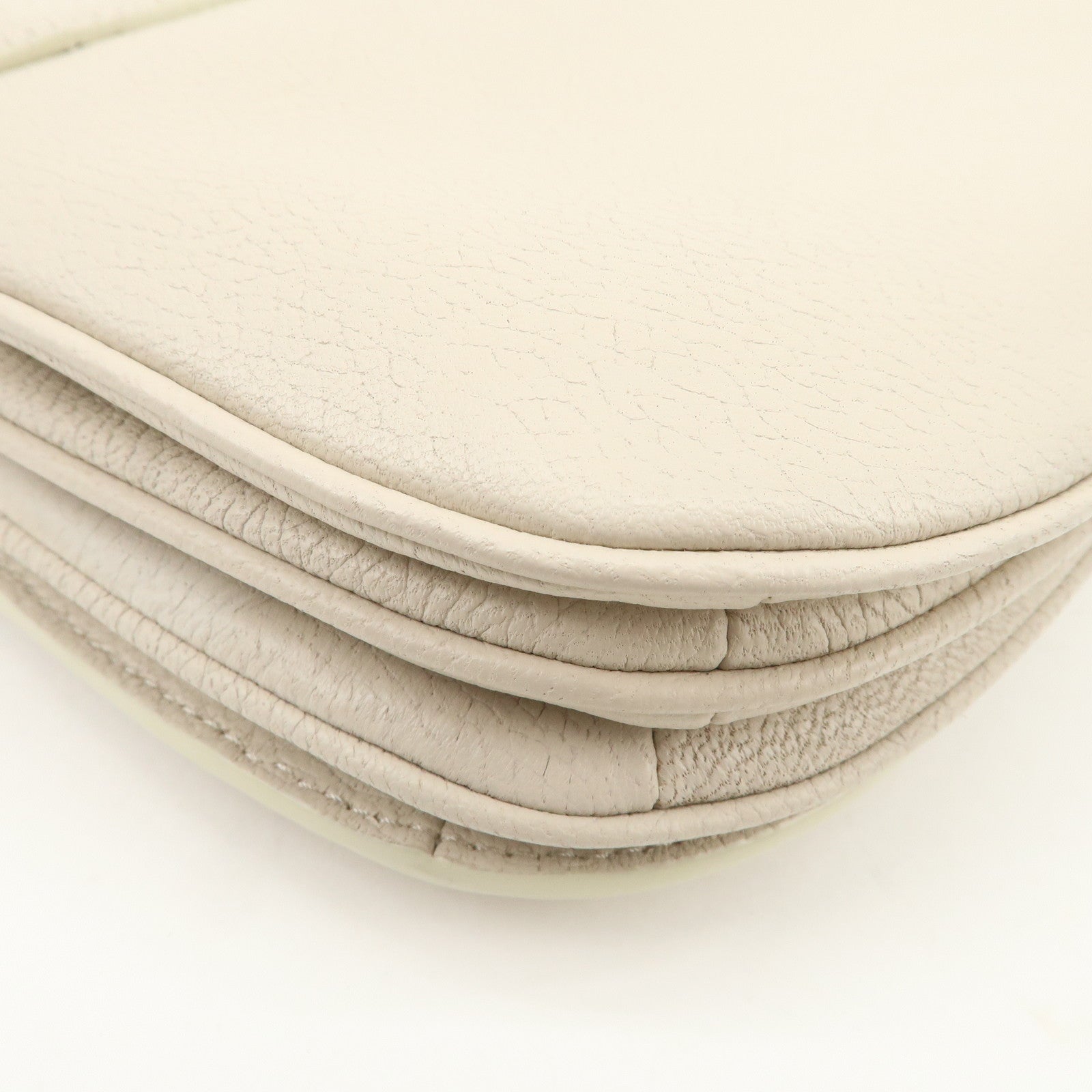 Chole See by Chloé Hana Leather Shoulder Bag Ivory Gold