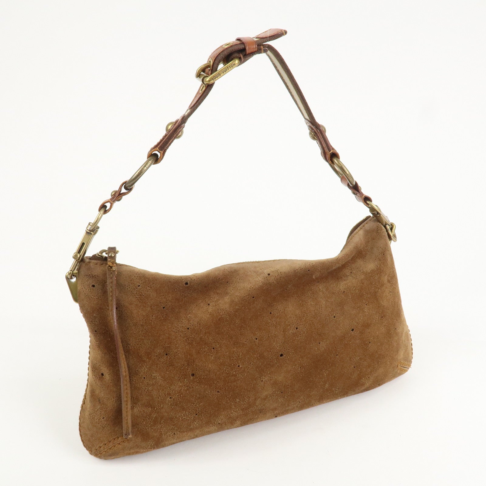 Louis Vuitton Monogram Mahina Onata PM Suede Shoulder Bag M95123 Used