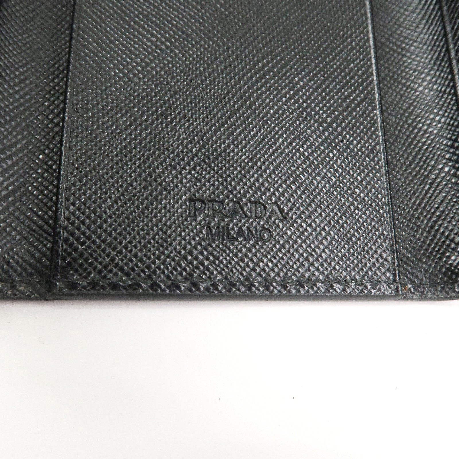 PRADA Logo Saffiano Leather 6 Rings Key Case Black NERO 2M0025