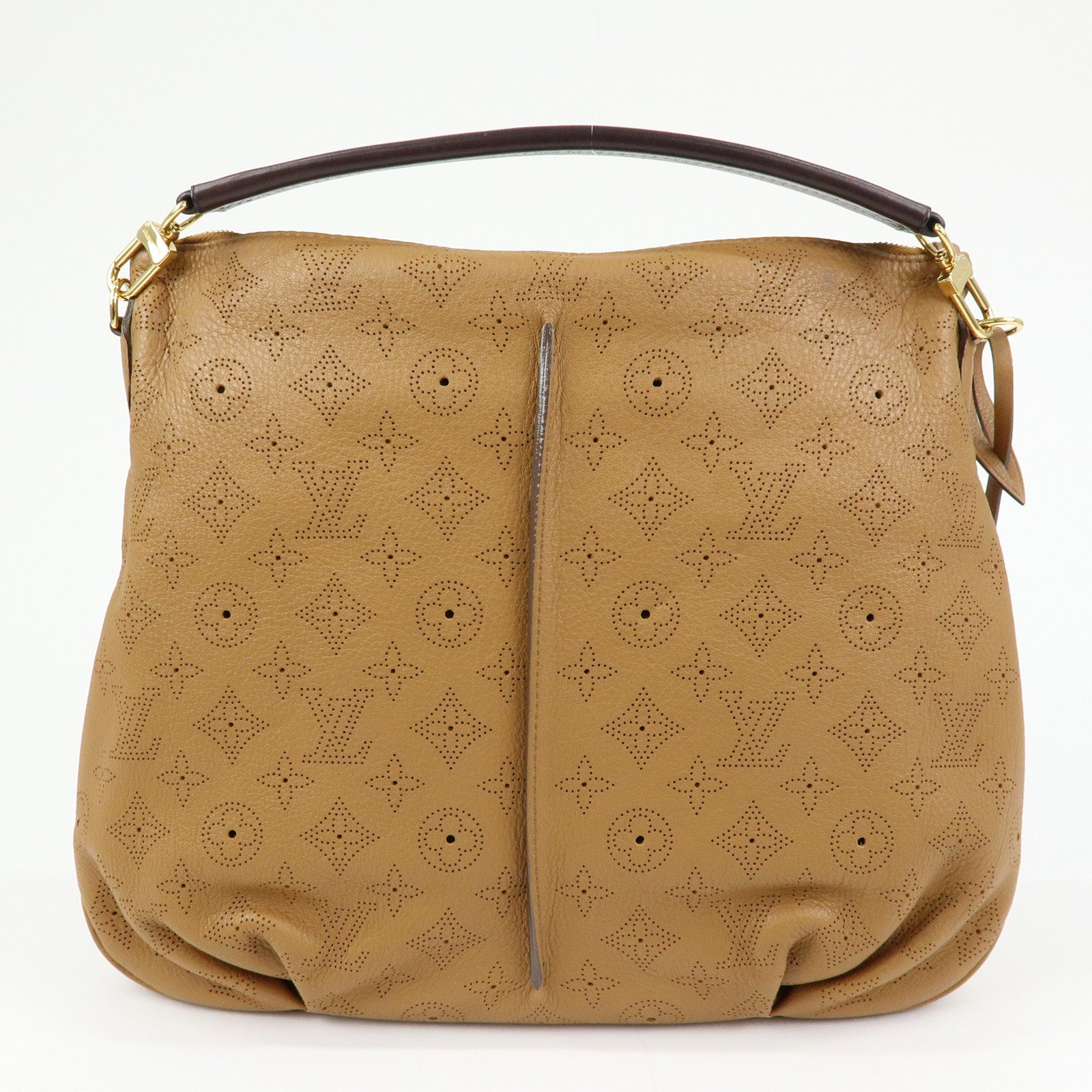 Louis Vuitton Monogram Mahina Selene MM Shoulder Bag Caramel M94214