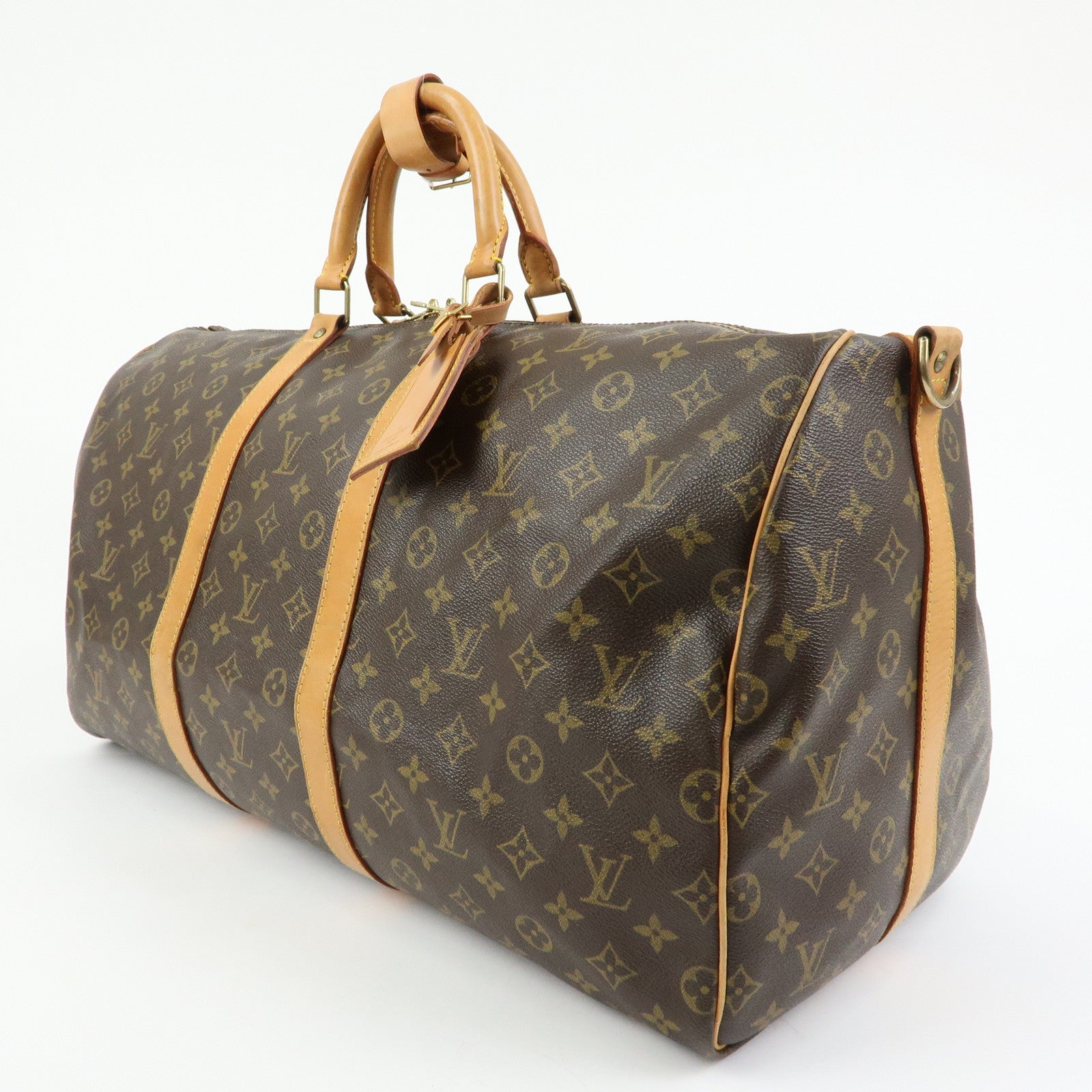 Louis Vuitton Monogram Keep All Bandouliere 55 Boston Bag M41414